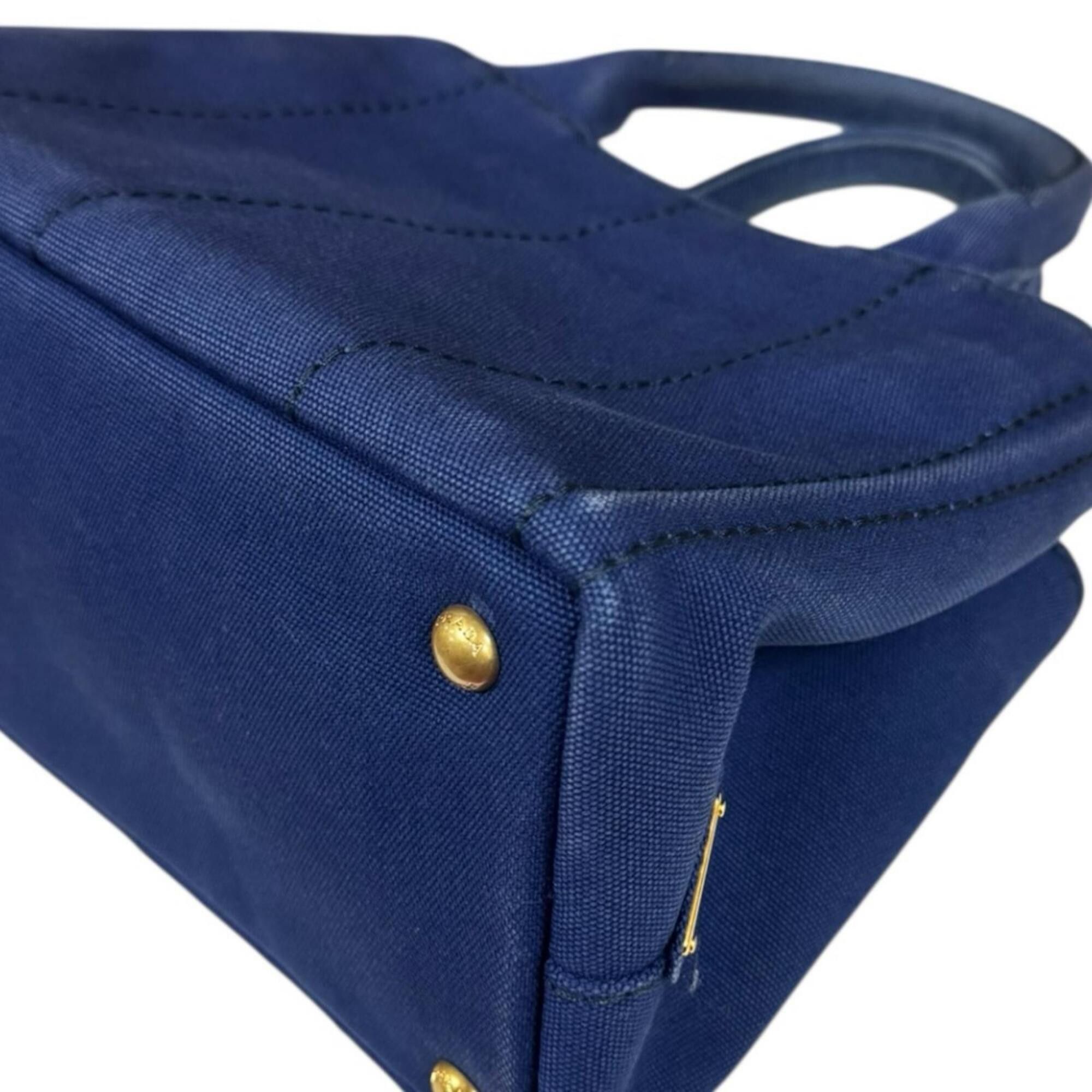Prada Prada Canapa Tote SS Shoulder Bag, Canvas 1BG439 Blue, Women's, Used, 2-way Size ONE SIZE - 15 Thumbnail