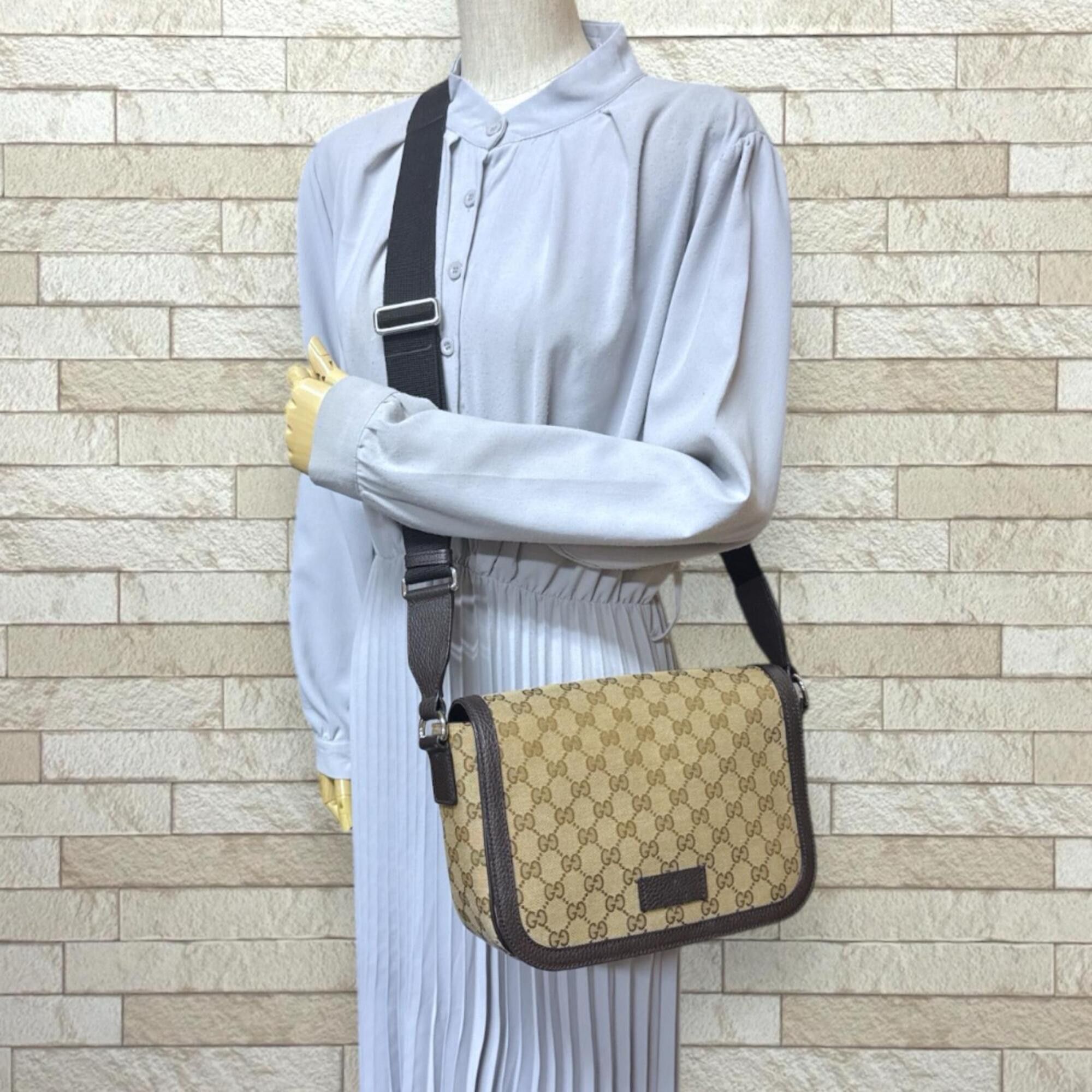 Gucci Gucci Messenger Bag GG Canvas Shoulder 449172 Beige Women's GUCCI Used Size ONE SIZE - 2 Thumbnail