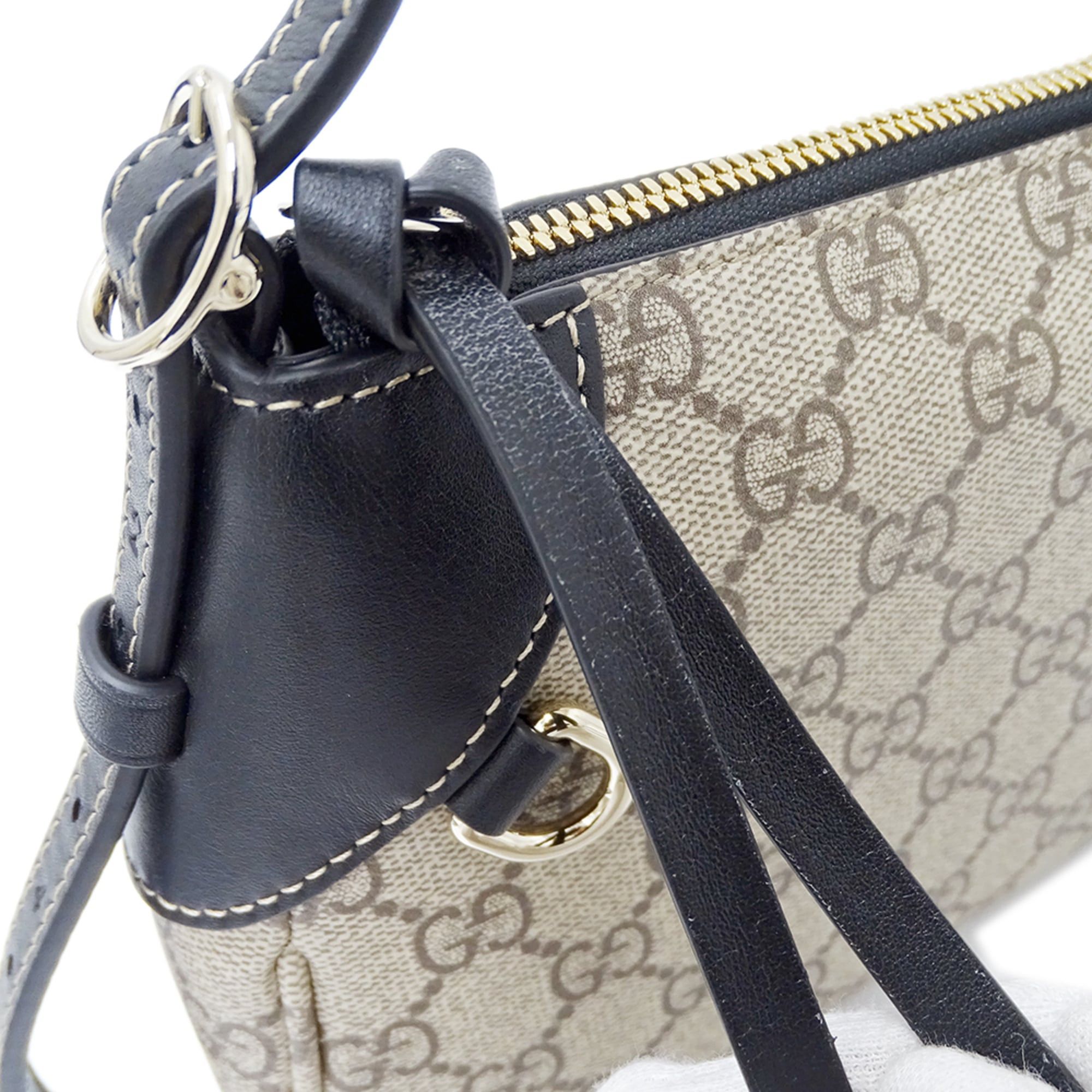 Gucci Gucci Women's Handbag, Brand Handbag/Shoulder Bag, 2-way, GG Emblem, Beige/Black, 815218, Handbag/Pouch/Mini Bag Size ONE SIZE - 10 Thumbnail