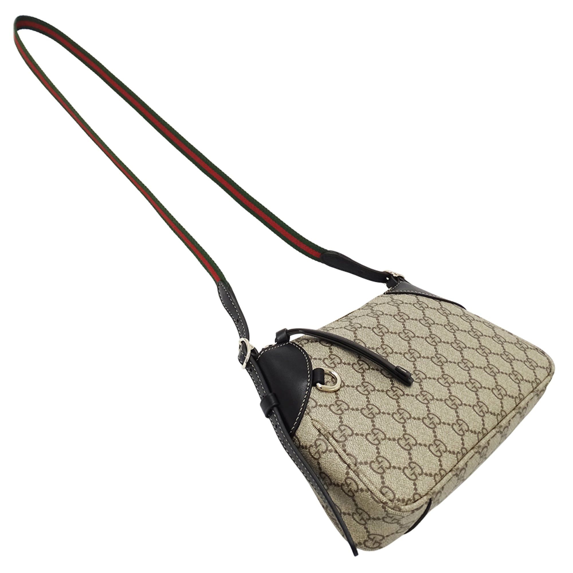 Gucci Gucci Women's Handbag, Brand Handbag/Shoulder Bag, 2-way, GG Emblem, Beige/Black, 815218, Handbag/Pouch/Mini Bag Size ONE SIZE - 7 Thumbnail