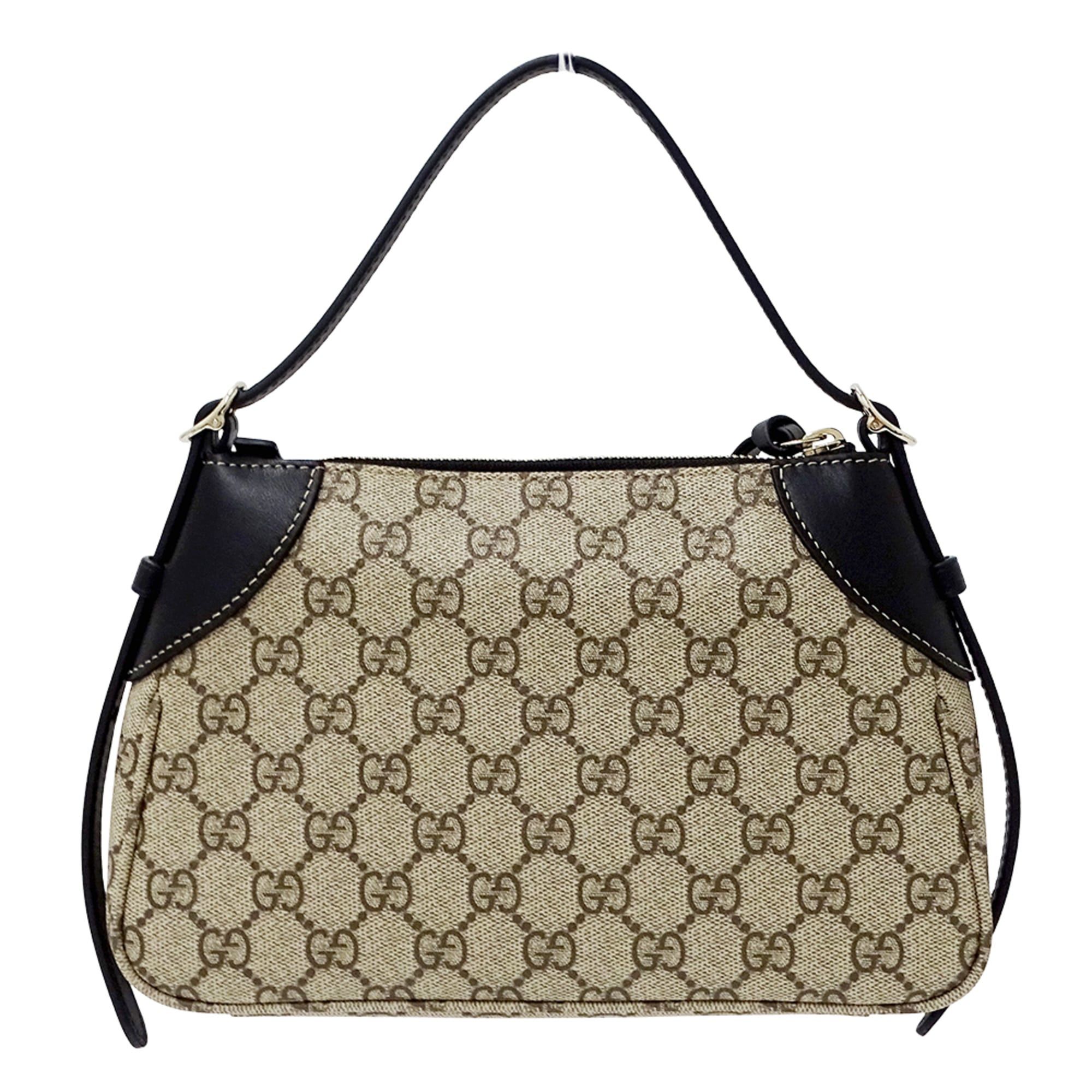 Gucci Gucci Women's Handbag, Brand Handbag/Shoulder Bag, 2-way, GG Emblem, Beige/Black, 815218, Handbag/Pouch/Mini Bag Size ONE SIZE - 2 Thumbnail