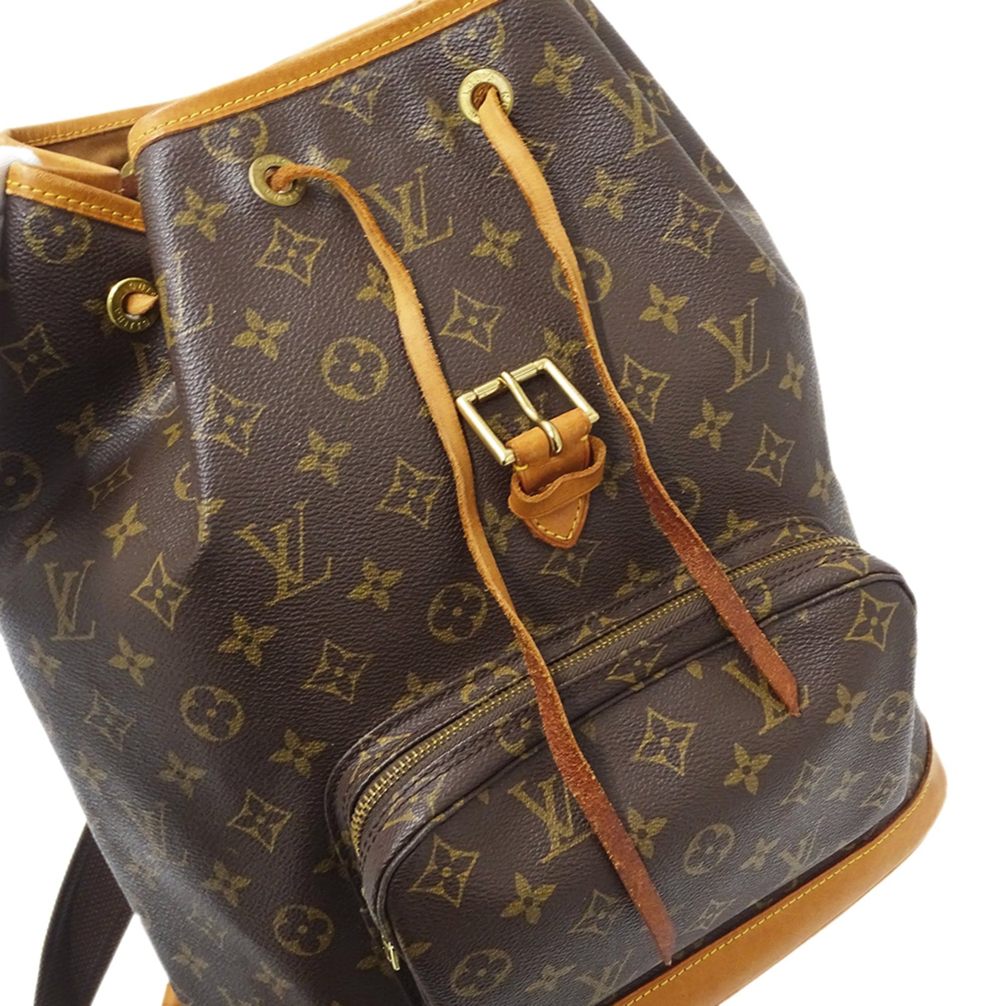 Louis Vuitton Louis Vuitton handbag, Monogram, women's/men's, brand backpack, Montsouris GM M51135, brown Size ONE SIZE - 15 Thumbnail