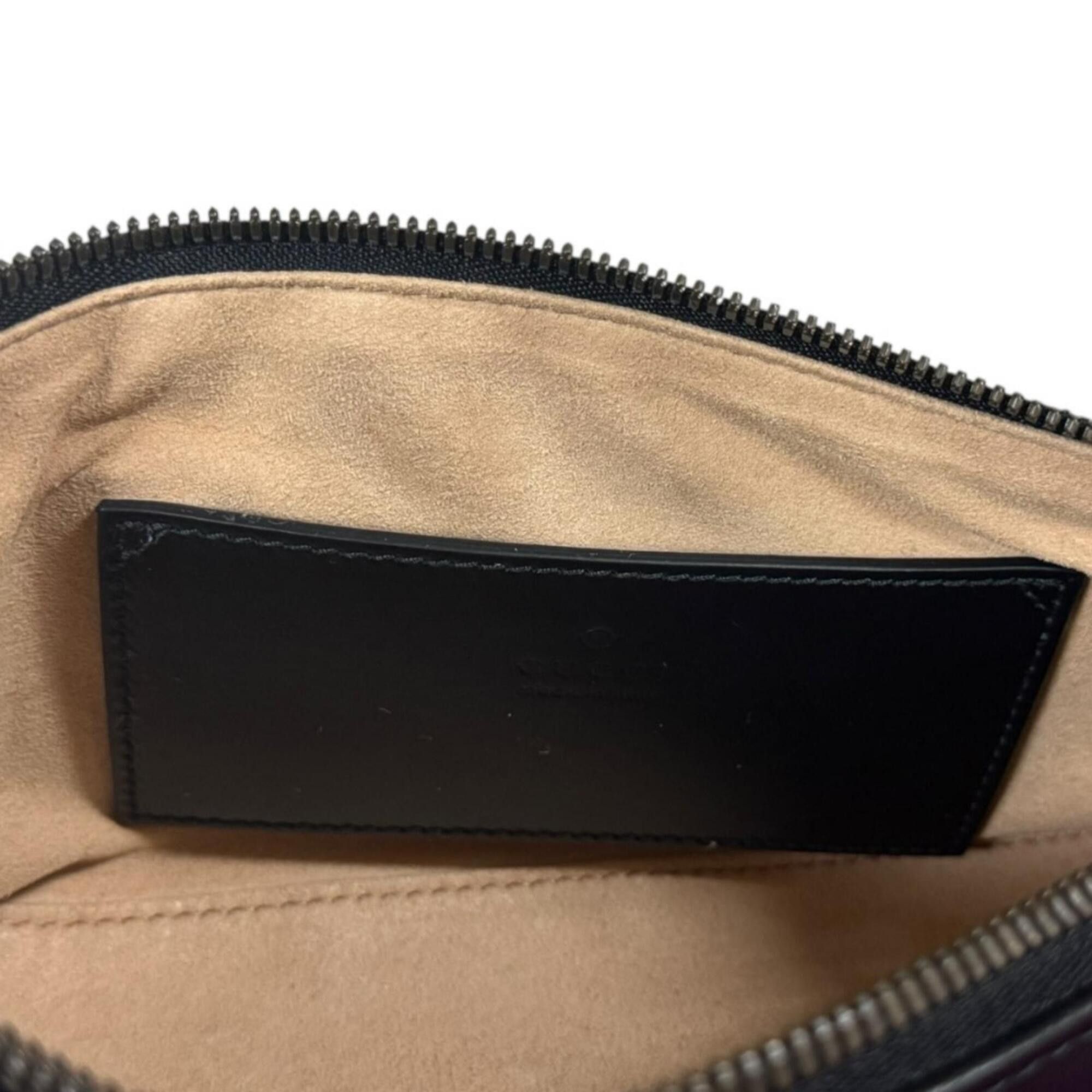 Gucci Gucci GG Marmont handbag, leather, 739166, black, women's, pre-owned. Size ONE SIZE - 8 Thumbnail