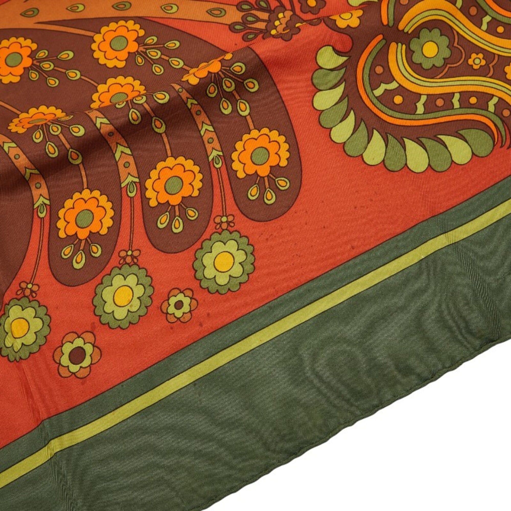 Hermes Hermes Carre 90 SKYROS Bird Peacock Scarf Muffler Green Multicolor Women's HERMES Size ONE SIZE - 4 Thumbnail