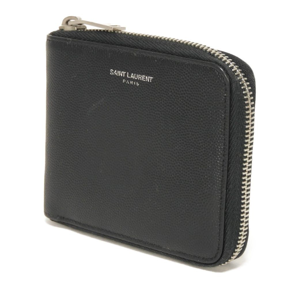 Yves Saint Laurent Yves Saint Laurent Saint Laurent Paris East West Grained Powder Embossed Leather Bifold Wallet Leather Short Wallet 418984 DUTY FREE for USA Size ONE SIZE - 2 Thumbnail