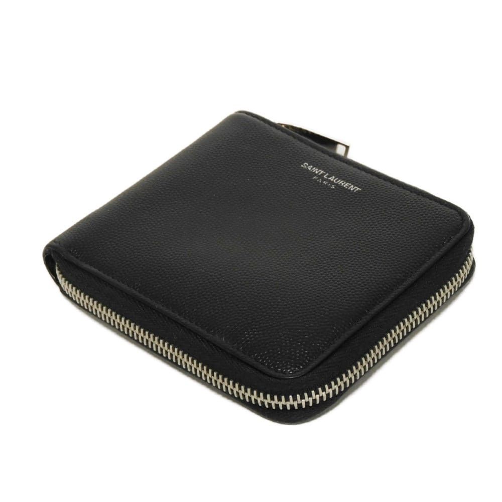 Yves Saint Laurent Yves Saint Laurent Saint Laurent Paris East West Grained Powder Embossed Leather Bifold Wallet Leather Short Wallet 418984 DUTY FREE for USA Size ONE SIZE - 4 Thumbnail