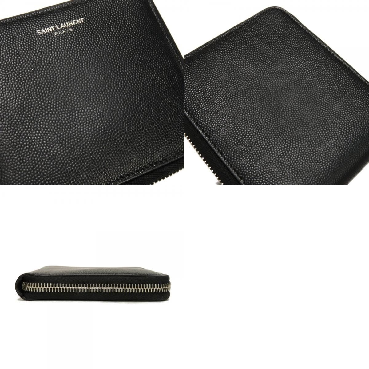 Yves Saint Laurent Yves Saint Laurent Saint Laurent Paris East West Grained Powder Embossed Leather Bifold Wallet Leather Short Wallet 418984 DUTY FREE for USA Size ONE SIZE - 20 Thumbnail