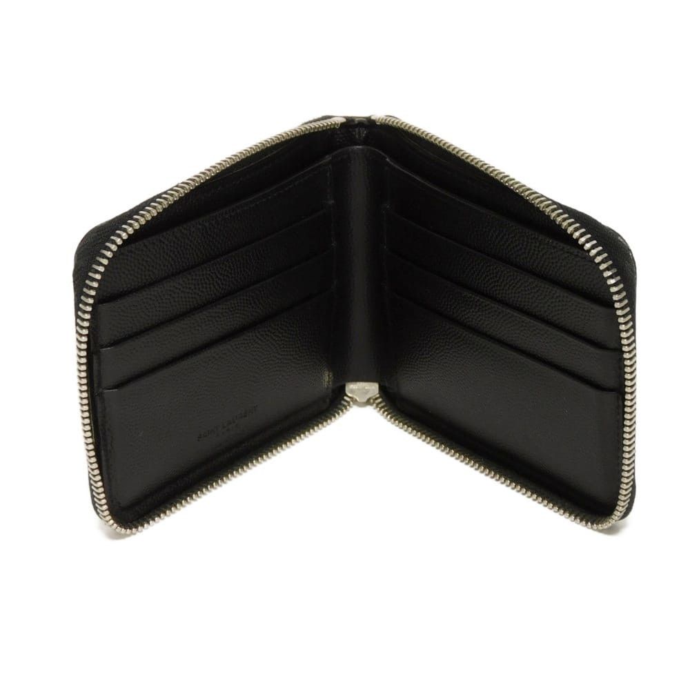 Yves Saint Laurent Yves Saint Laurent Saint Laurent Paris East West Grained Powder Embossed Leather Bifold Wallet Leather Short Wallet 418984 DUTY FREE for USA Size ONE SIZE - 5 Thumbnail