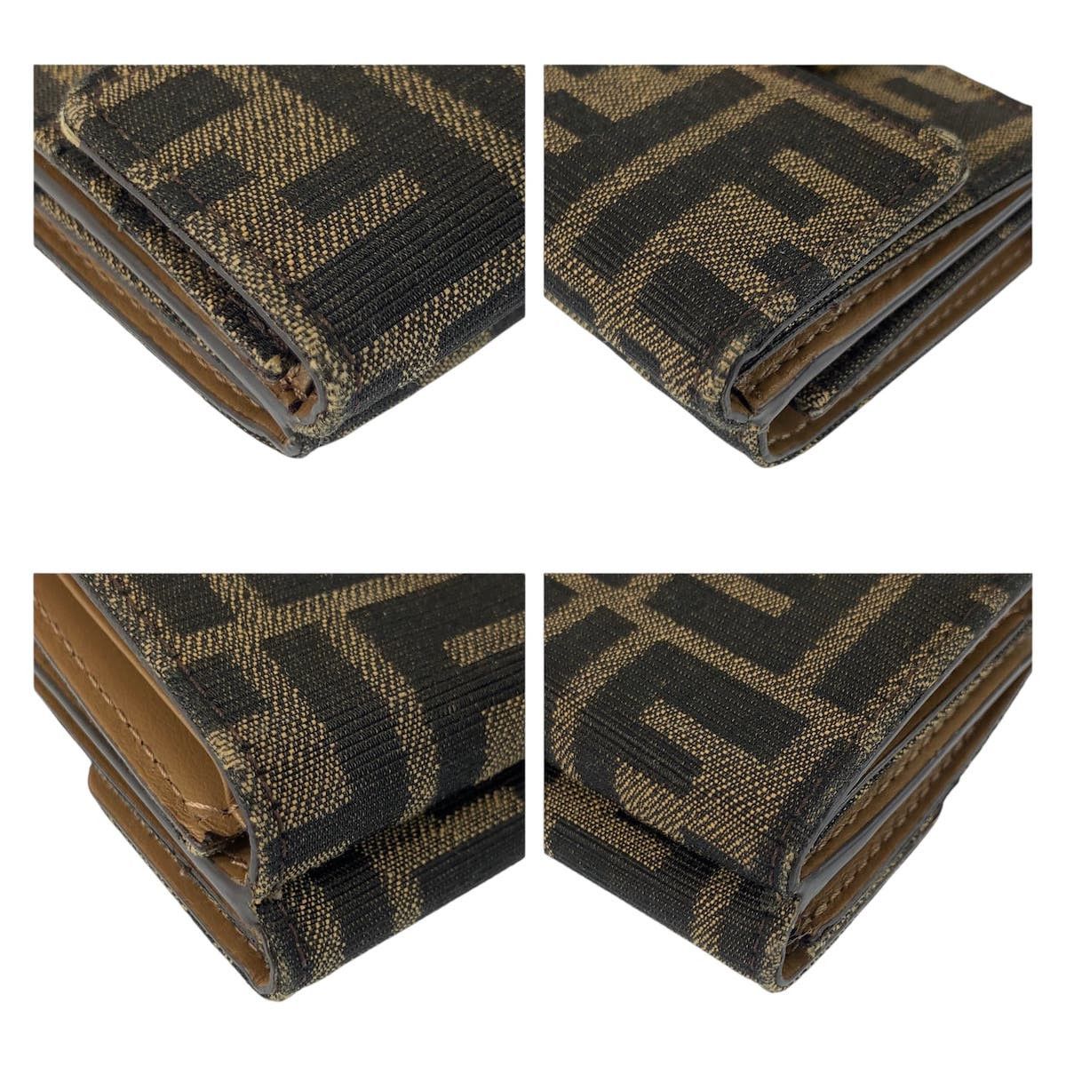 Fendi Fendi Fendi Baguette Micro Zucca Canvas Leather Wallet Textile Short Wallet 8M0395 DUTY FREE for USA Size ONE SIZE - 8 Thumbnail