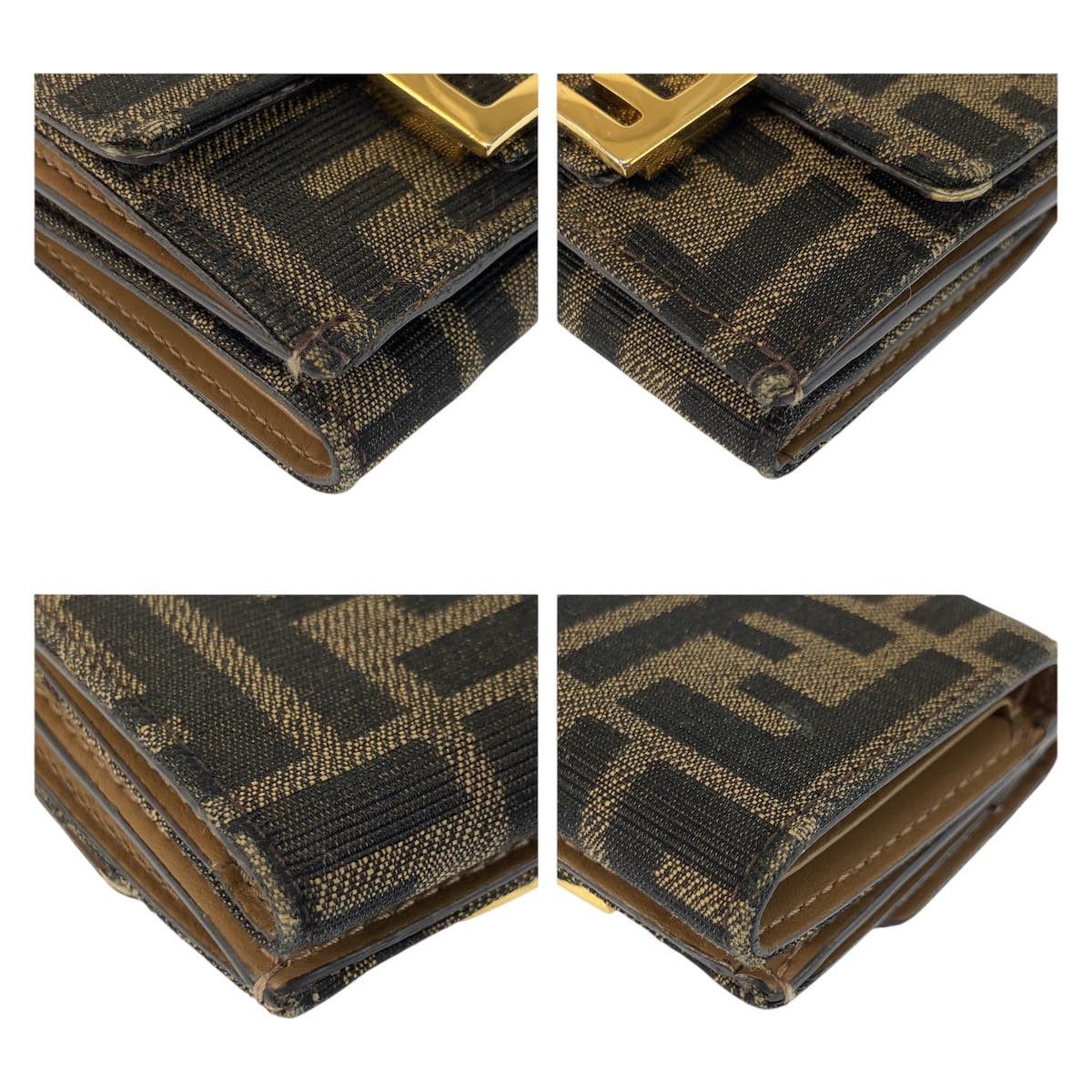 Fendi Fendi Fendi Baguette Micro Zucca Canvas Leather Wallet Textile Short Wallet 8M0395 DUTY FREE for USA Size ONE SIZE - 7 Thumbnail