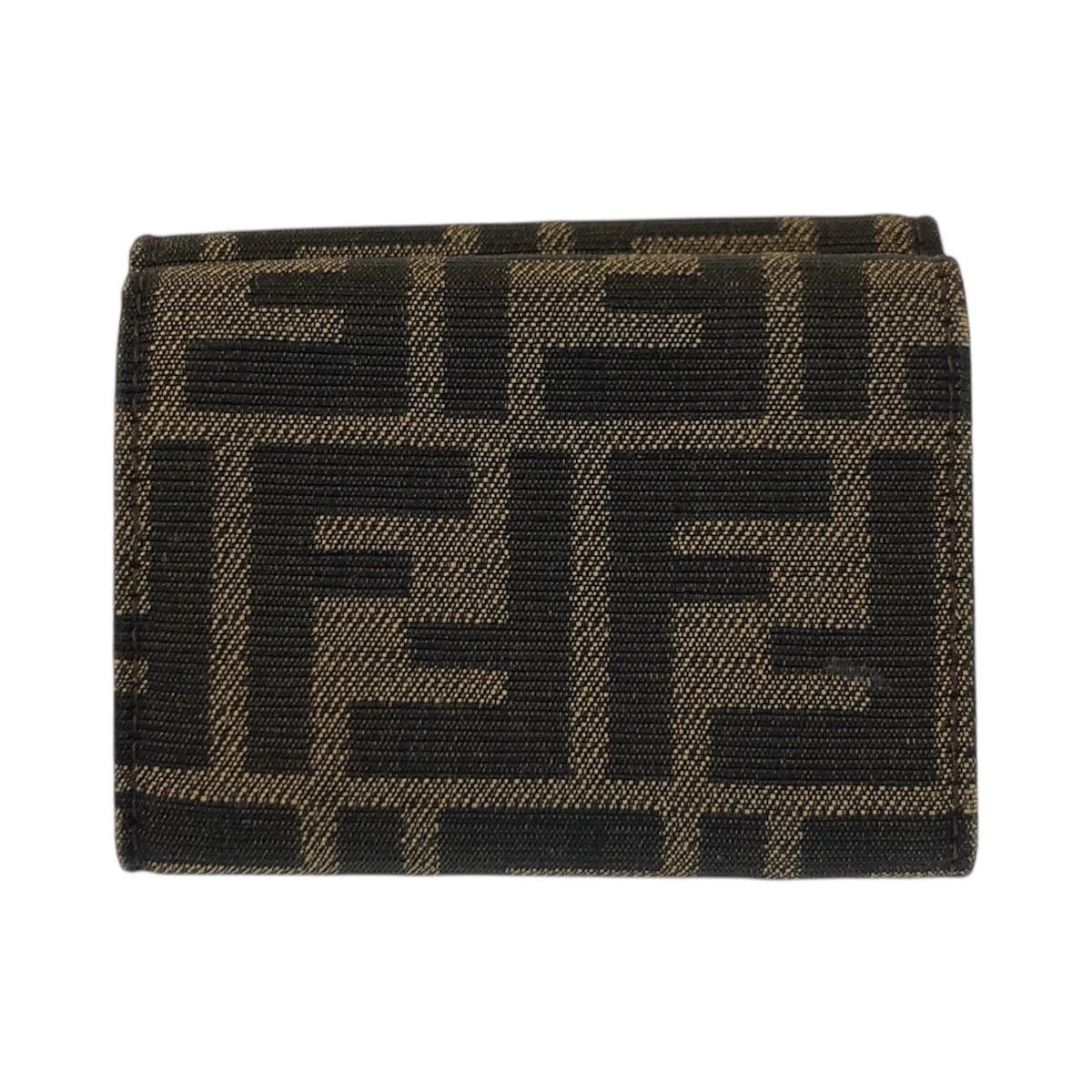Fendi Fendi Fendi Baguette Micro Zucca Canvas Leather Wallet Textile Short Wallet 8M0395 DUTY FREE for USA Size ONE SIZE - 2 Thumbnail