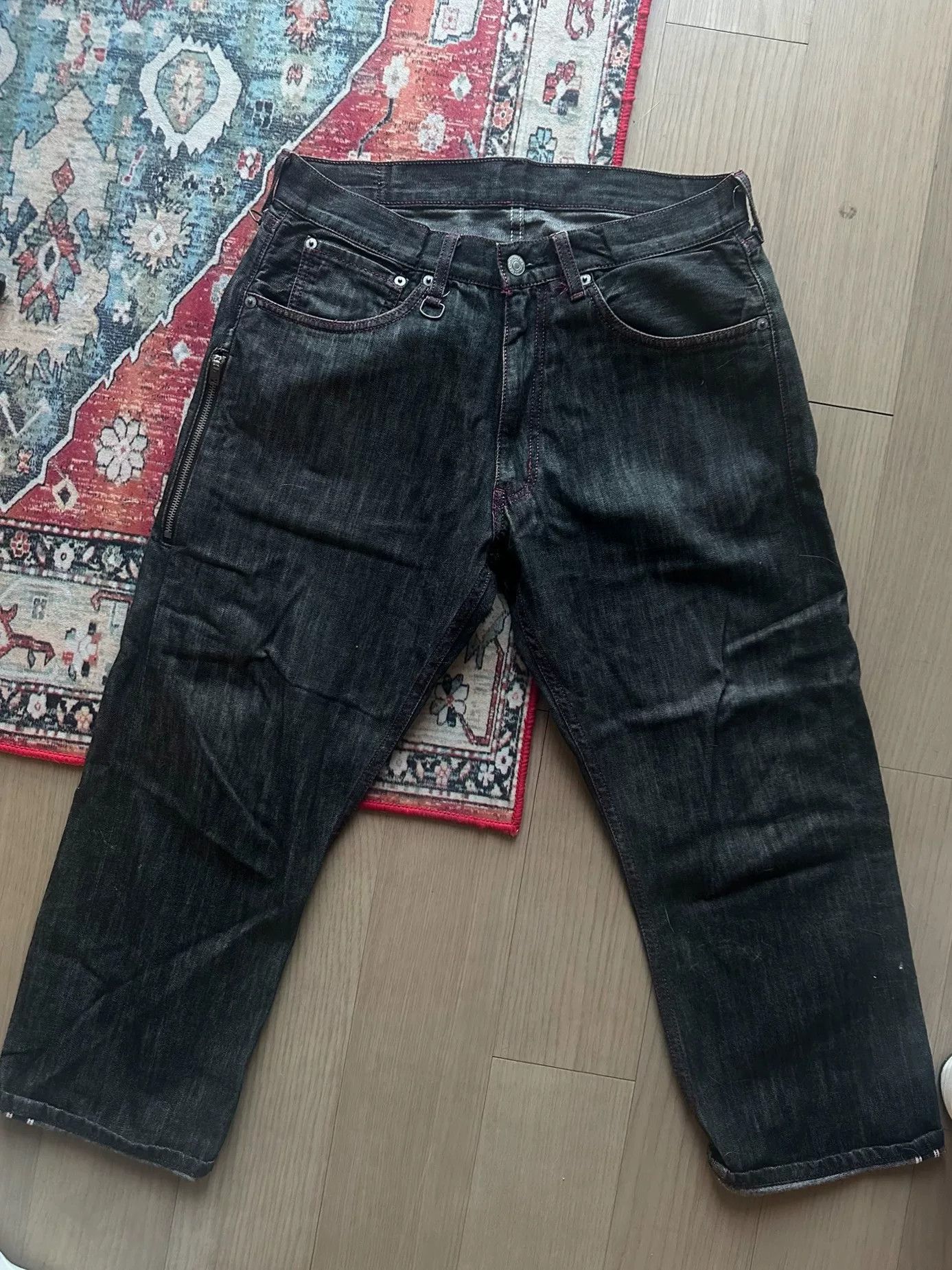 Hiroshi Fujiwara Fenom Levis Fragment 9" Black Jeans Size US 32 / EU 48 - 2 Thumbnail
