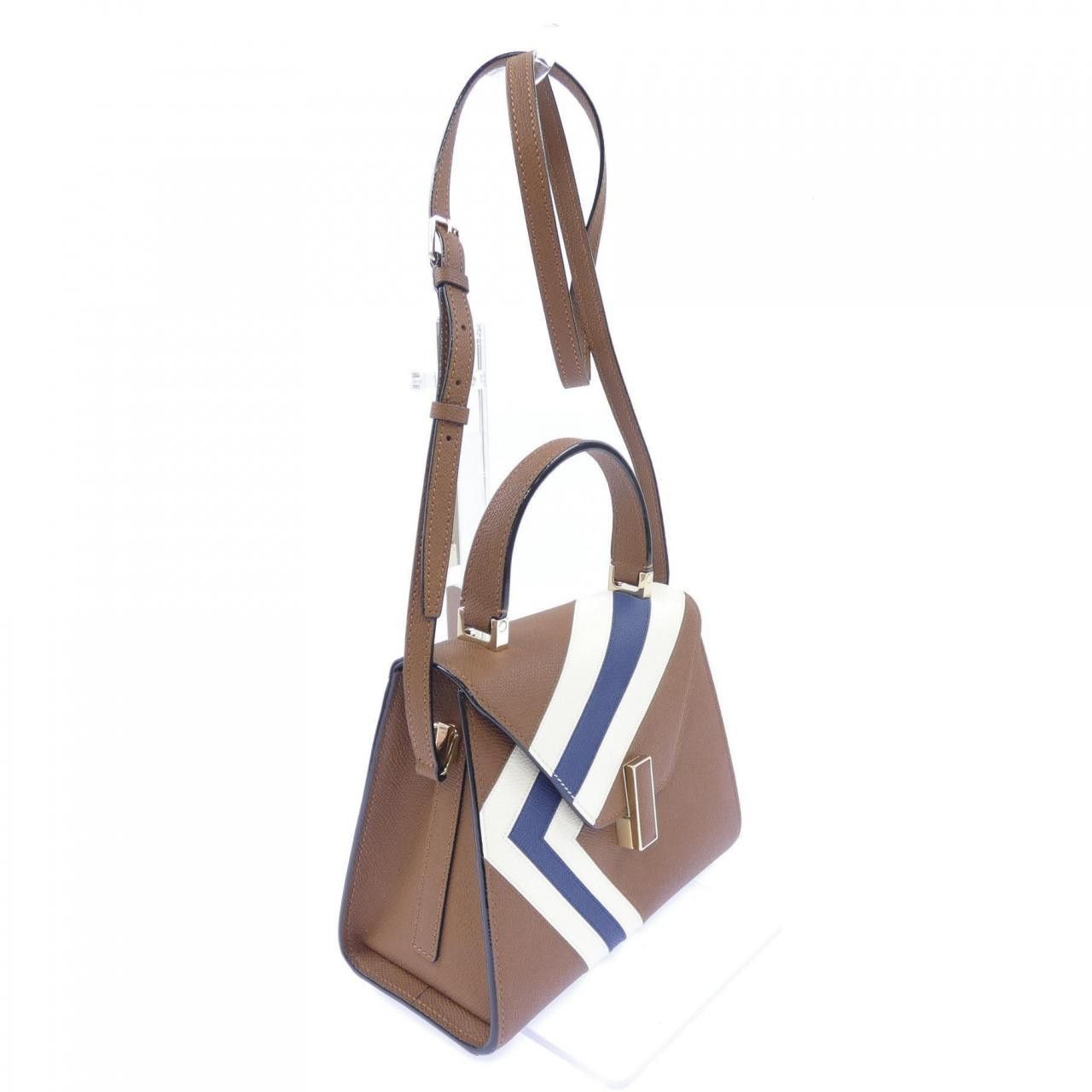 Valextra Valextra Valextra ISIDE INTARSIA V STRIPES Calf Bag Leather Crossbody Bag WBES0036304IOC99 DUTY FREE for USA Size ONE SIZE - 2 Thumbnail