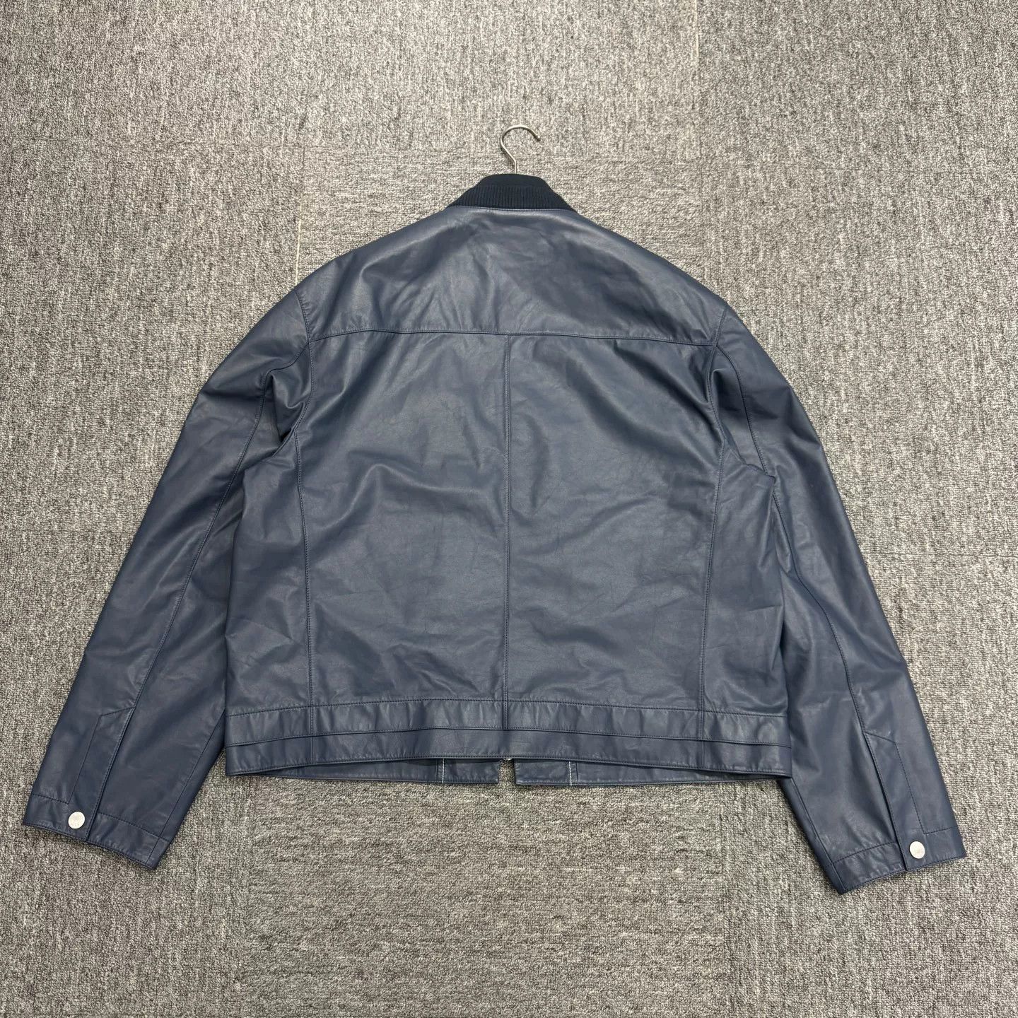Hermes Hermes Dark Blue Leather Jacket Size US L / EU 52-54 / 3 - 5 Thumbnail