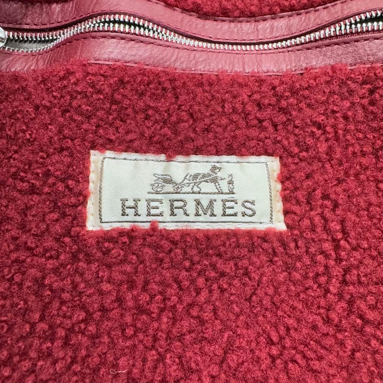 Hermes Hermes Black Red Fur Leather Jacket Size US S / EU 44-46 / 1 - 2 Thumbnail