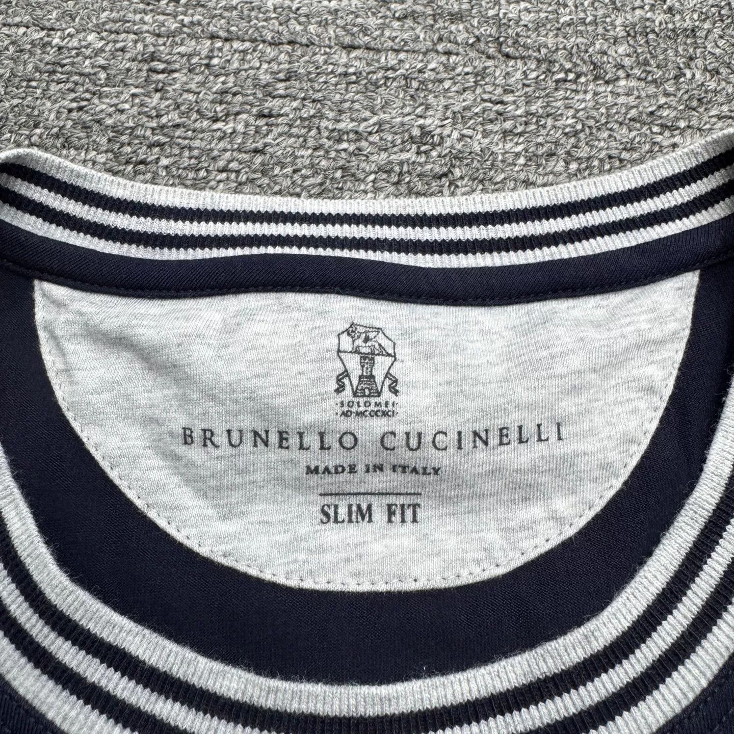 Brunello Cucinelli Brunello Cucinelli Striped Collar Short Sleeve Size US S / EU 44-46 / 1 - 2 Thumbnail