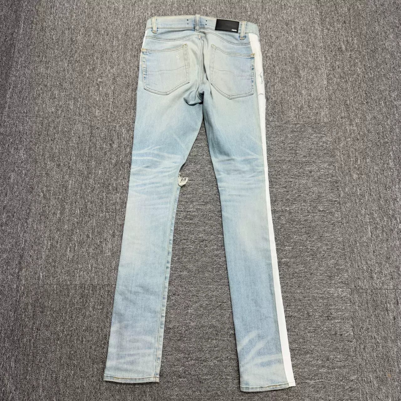 Amiri Amiri Distressed Ripped Side Stripe Jeans Size US 30 / EU 46 - 5 Thumbnail