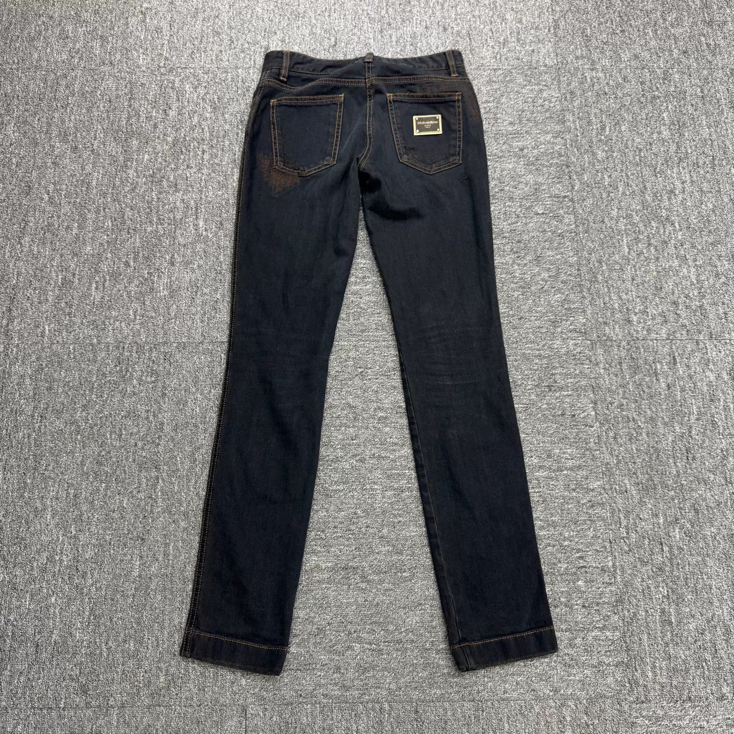 Dolce & Gabbana DG Patched Distressed Jeans Size US 27 - 6 Thumbnail
