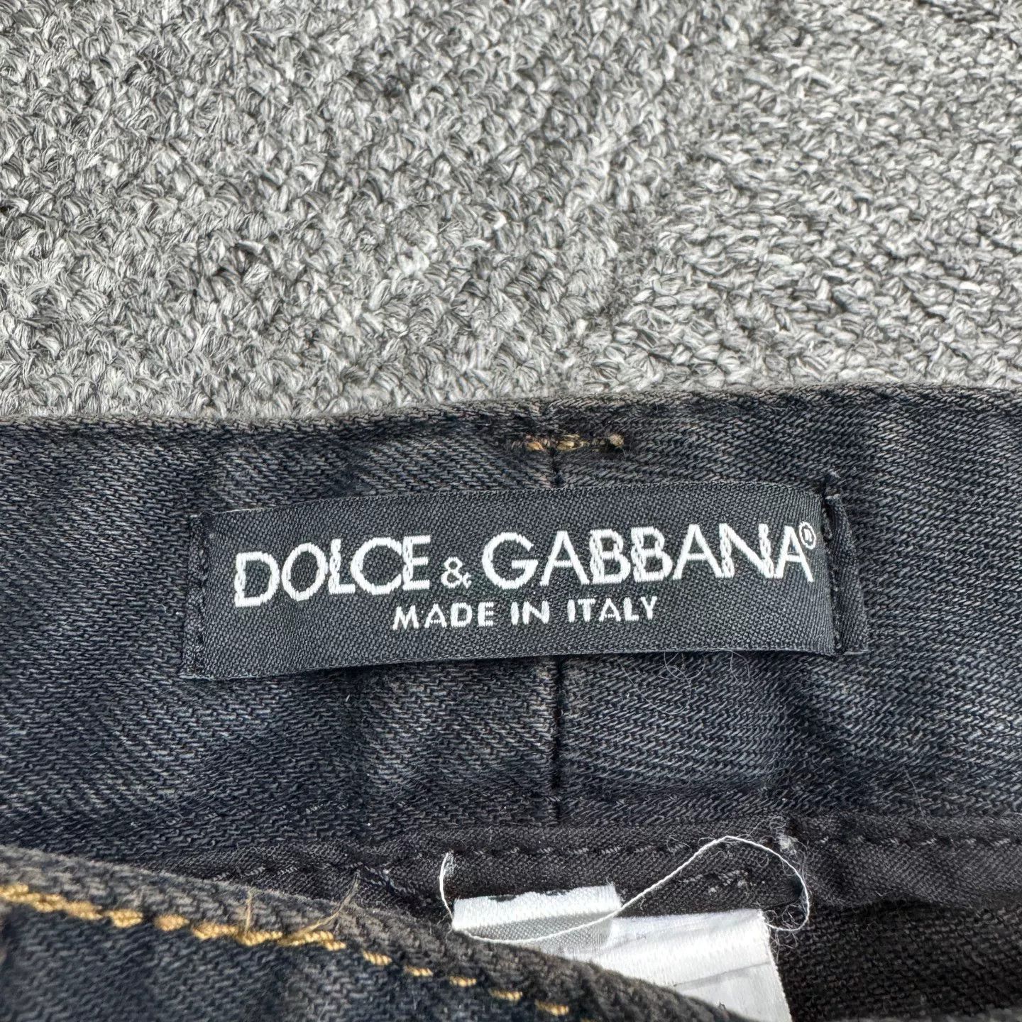 Dolce & Gabbana DG Patched Distressed Jeans Size US 27 - 3 Thumbnail