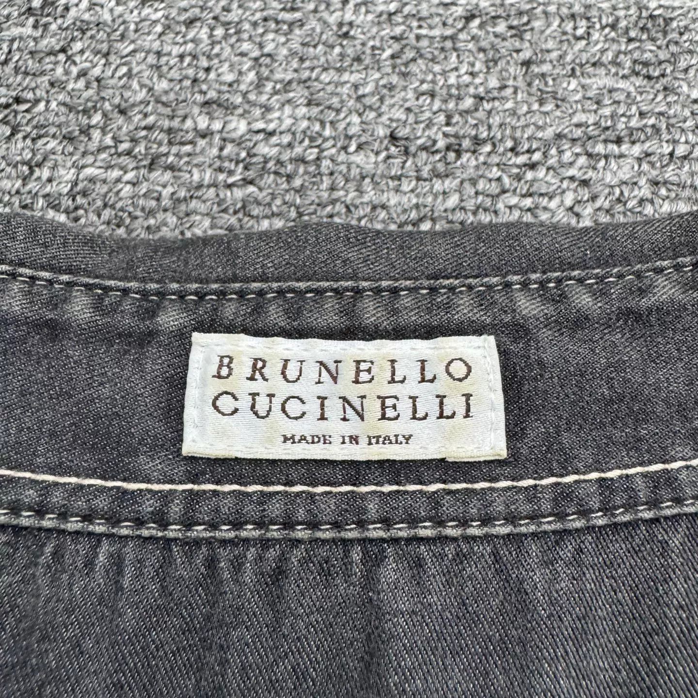 Brunello Cucinelli Brunello Cucinelli FW21 Washed Denim Shirt Size US M / EU 48-50 / 2 - 2 Thumbnail