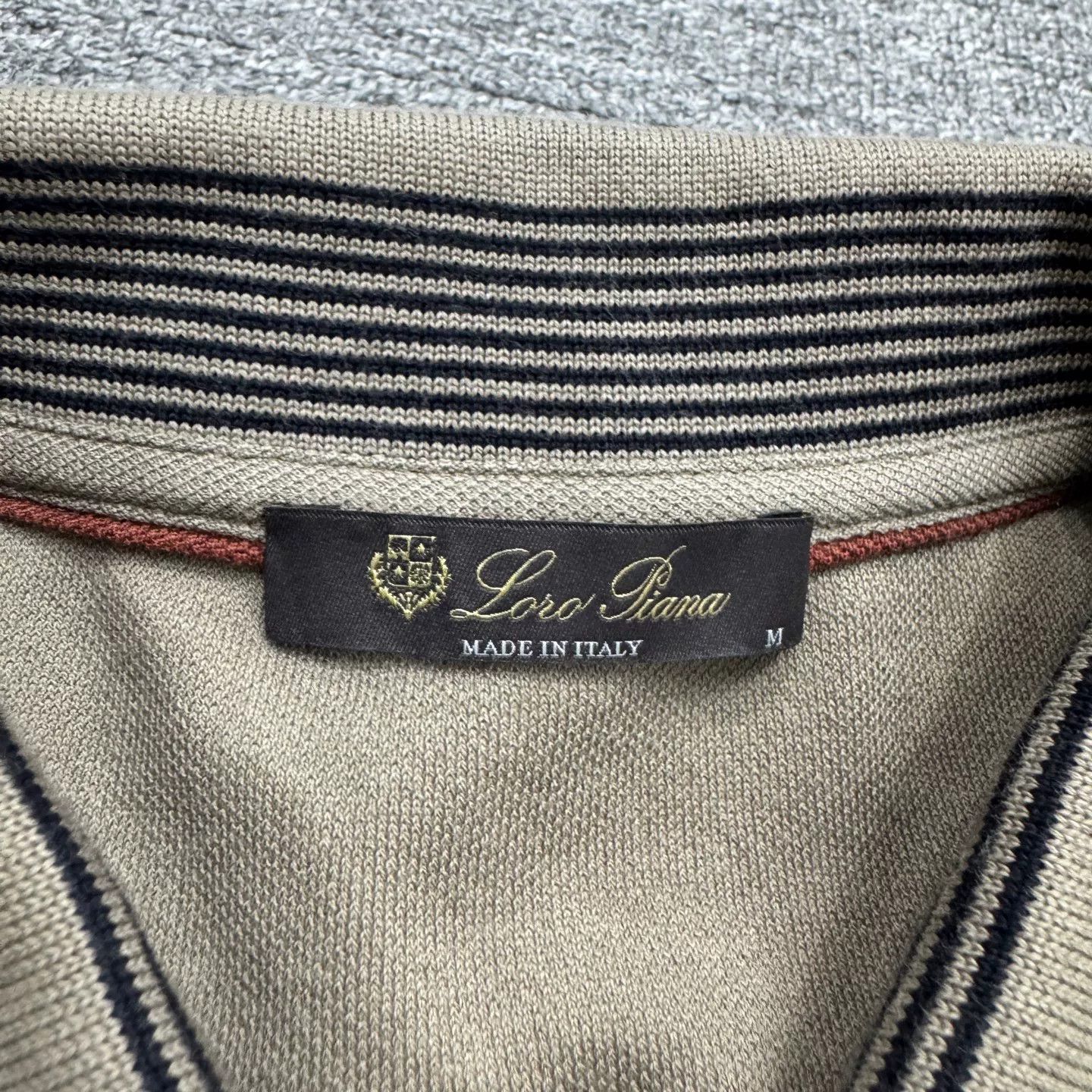 Loro Piana Loro Piana Khaki Polo Shirt Size US M / EU 48-50 / 2 - 2 Thumbnail