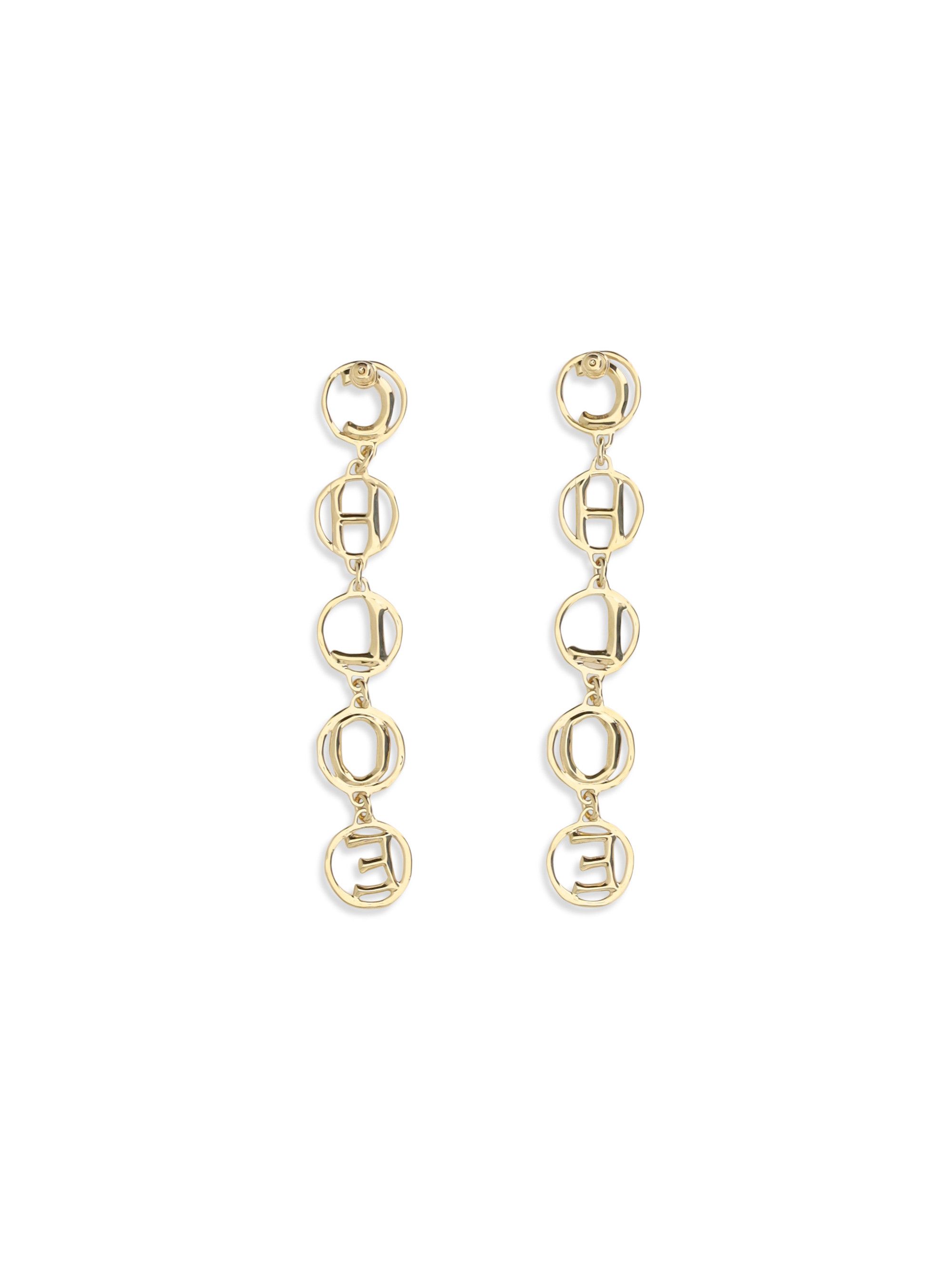 Chloe Script drop Earrings Size ONE SIZE - 2 Thumbnail