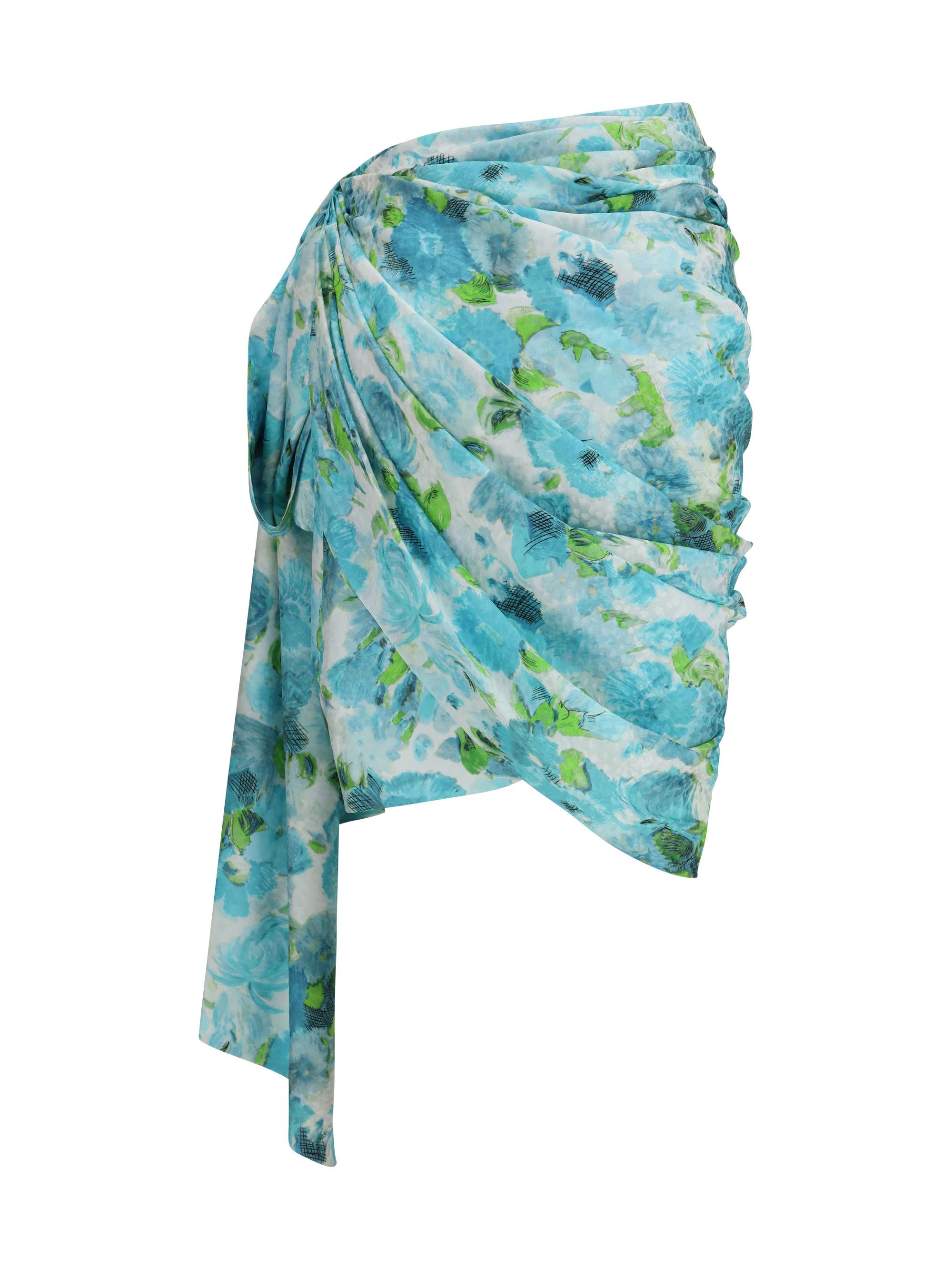Chloe Short wrap Skirt in silk jacquard Size 27" / US 4 / IT 40 - 2 Thumbnail