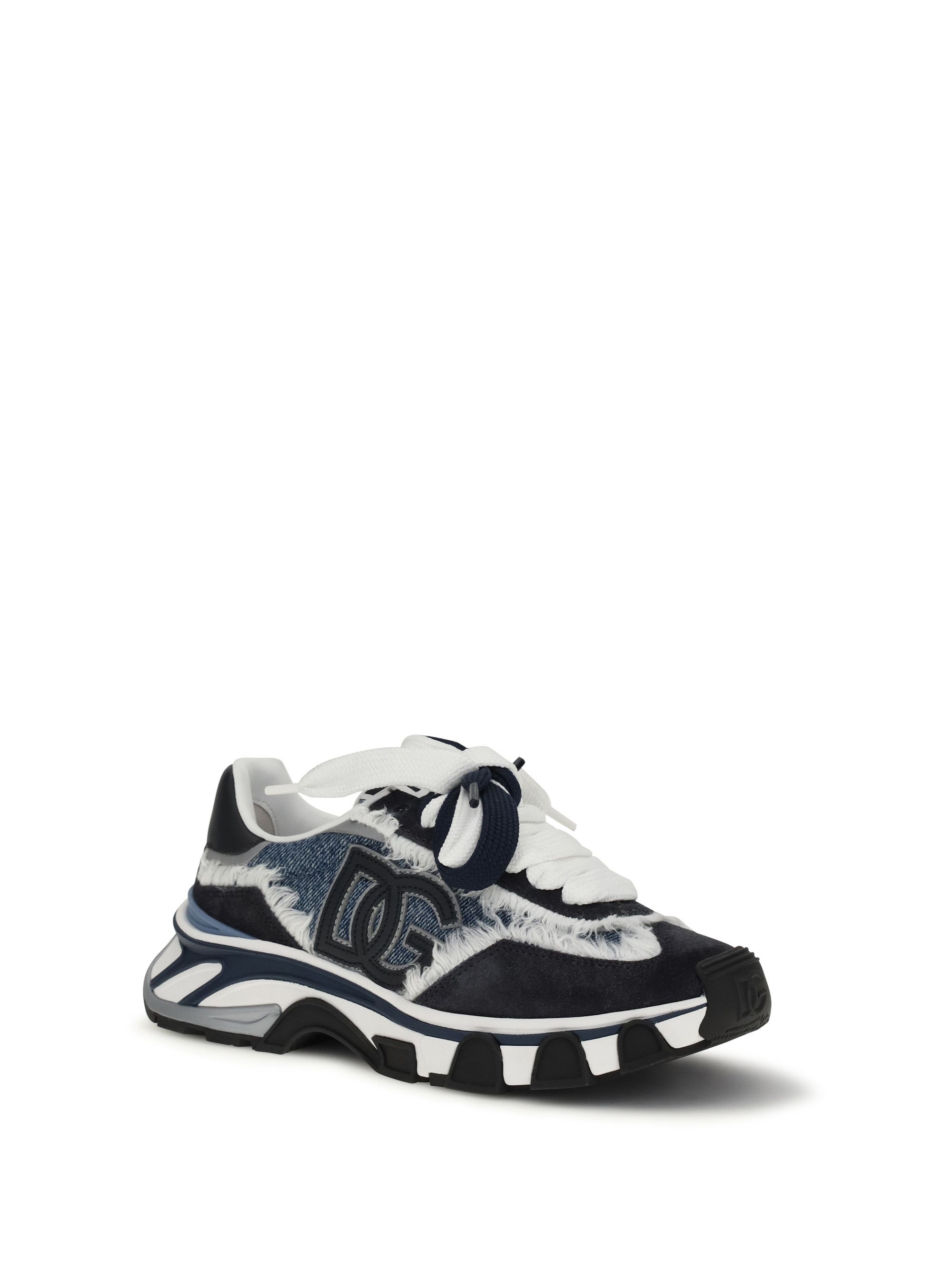 Dolce & Gabbana Leather and denim Sneakers Size US 10.5 / IT 40.5 - 2 Thumbnail