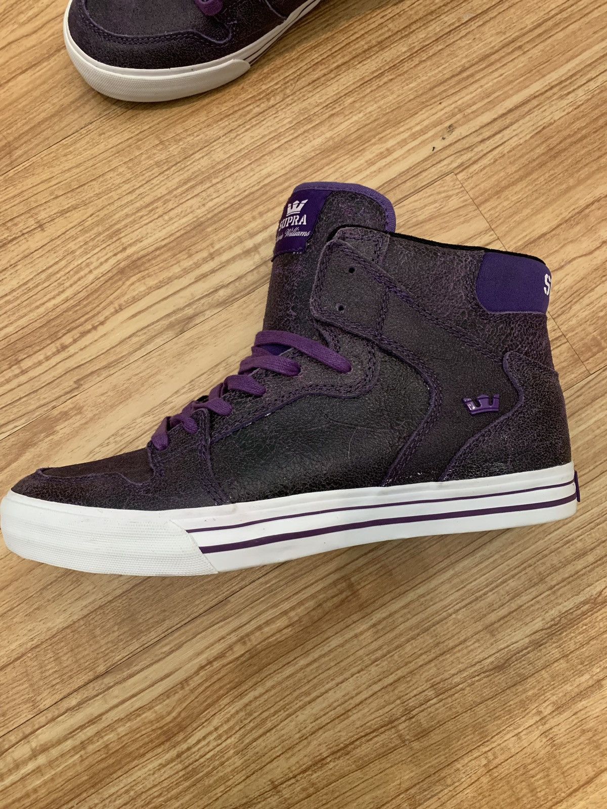 Supra Supra skytop purple cracked leather Grailed