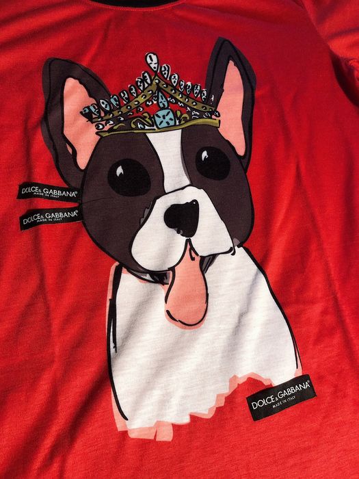 Dolce & Gabbana dolce & gabbana red dog t-shirt