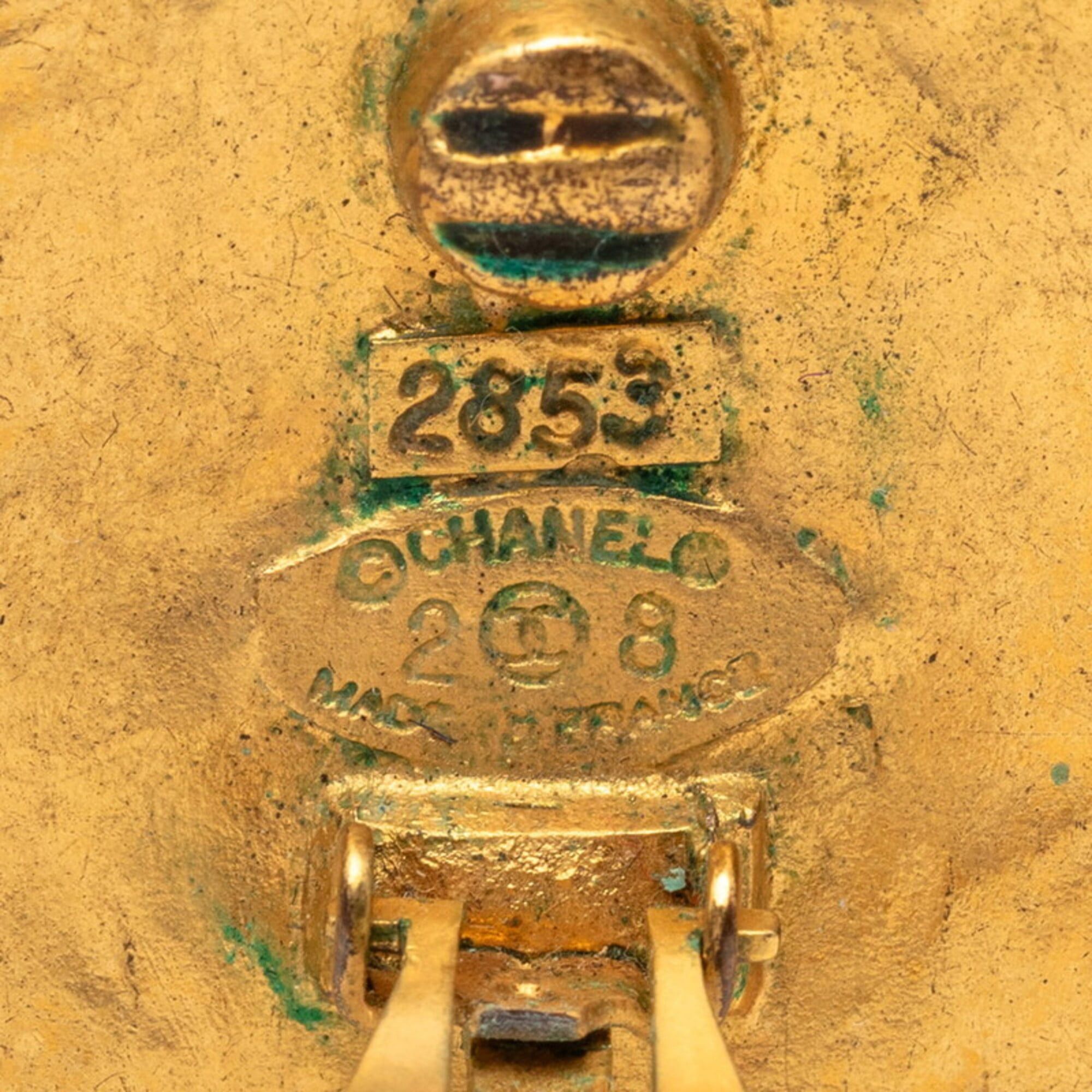 Chanel Chanel Vintage Coco Mark Circle Earrings, Gold Plated, Women's CHANEL Size ONE SIZE - 6 Thumbnail