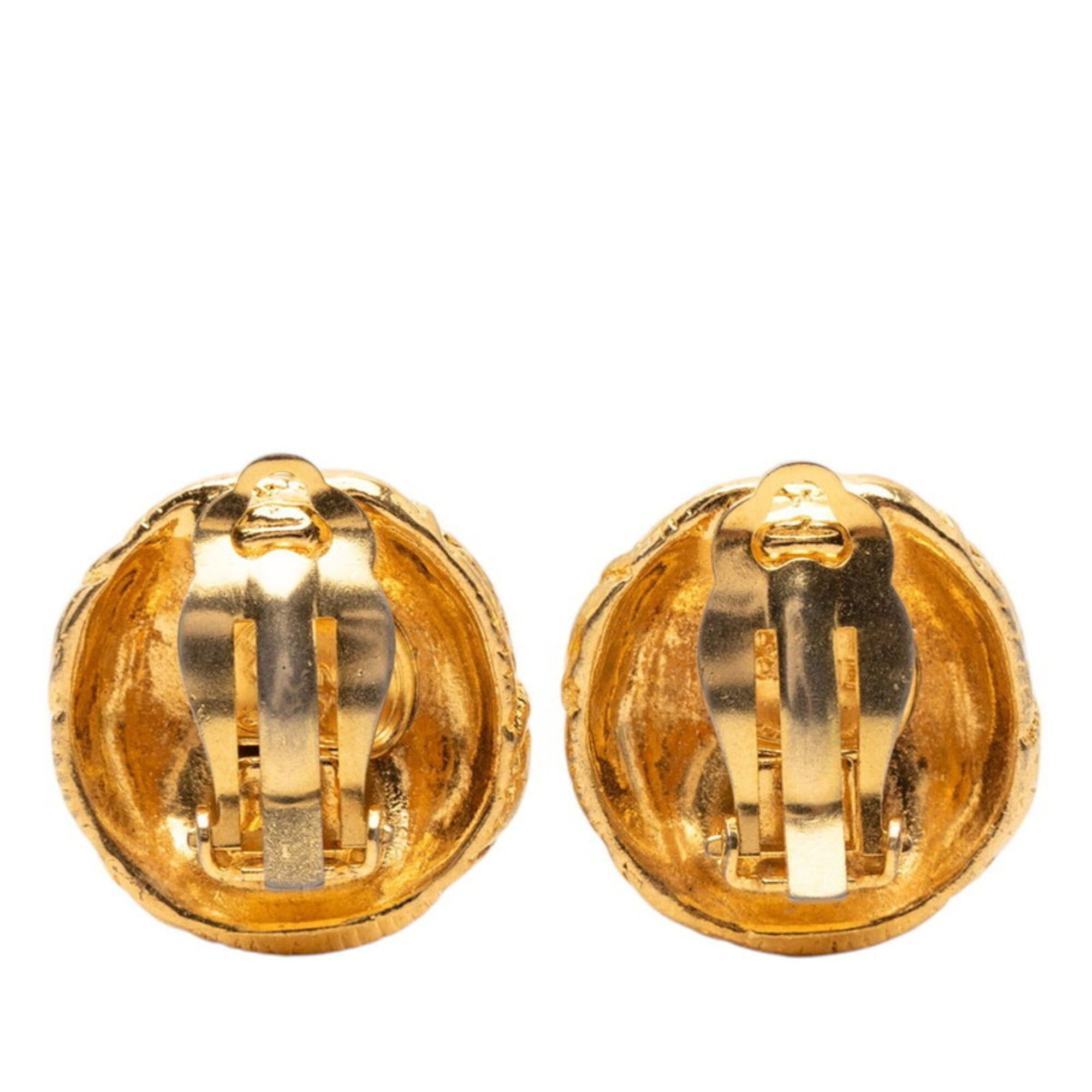 Chanel Chanel Vintage Coco Mark Earrings, Gold Plated, Women's CHANEL Size ONE SIZE - 2 Thumbnail