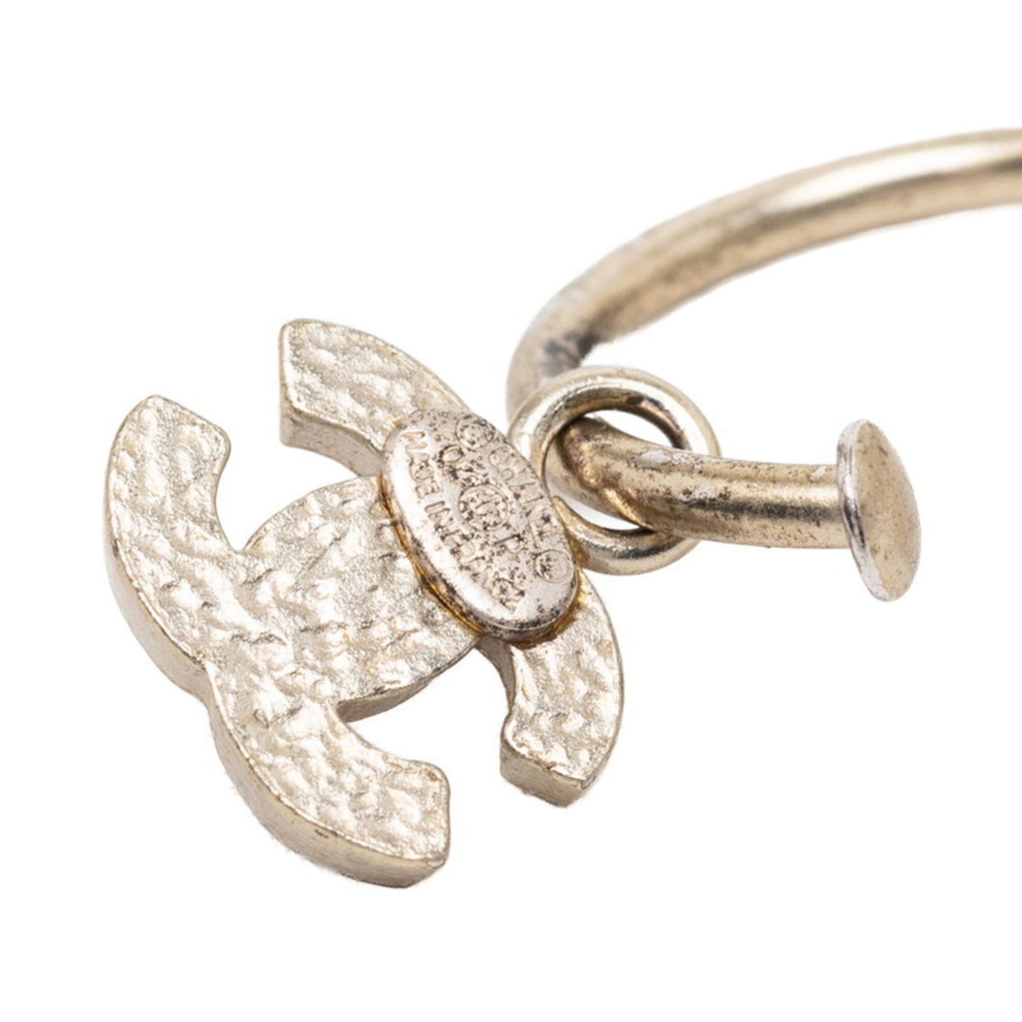 Chanel Chanel Coco Mark Earrings, Silver and Pink Metal, Women's CHANEL Size ONE SIZE - 5 Thumbnail