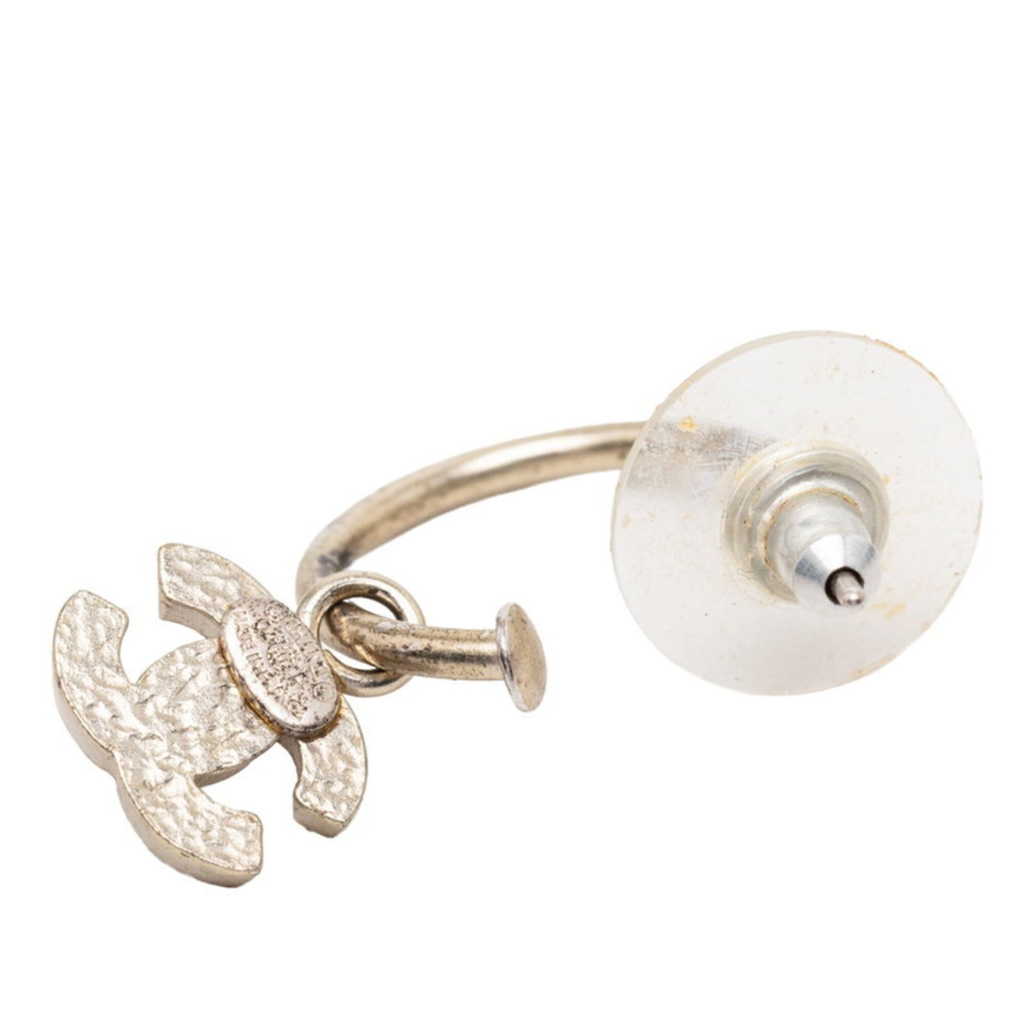 Chanel Chanel Coco Mark Earrings, Silver and Pink Metal, Women's CHANEL Size ONE SIZE - 3 Thumbnail