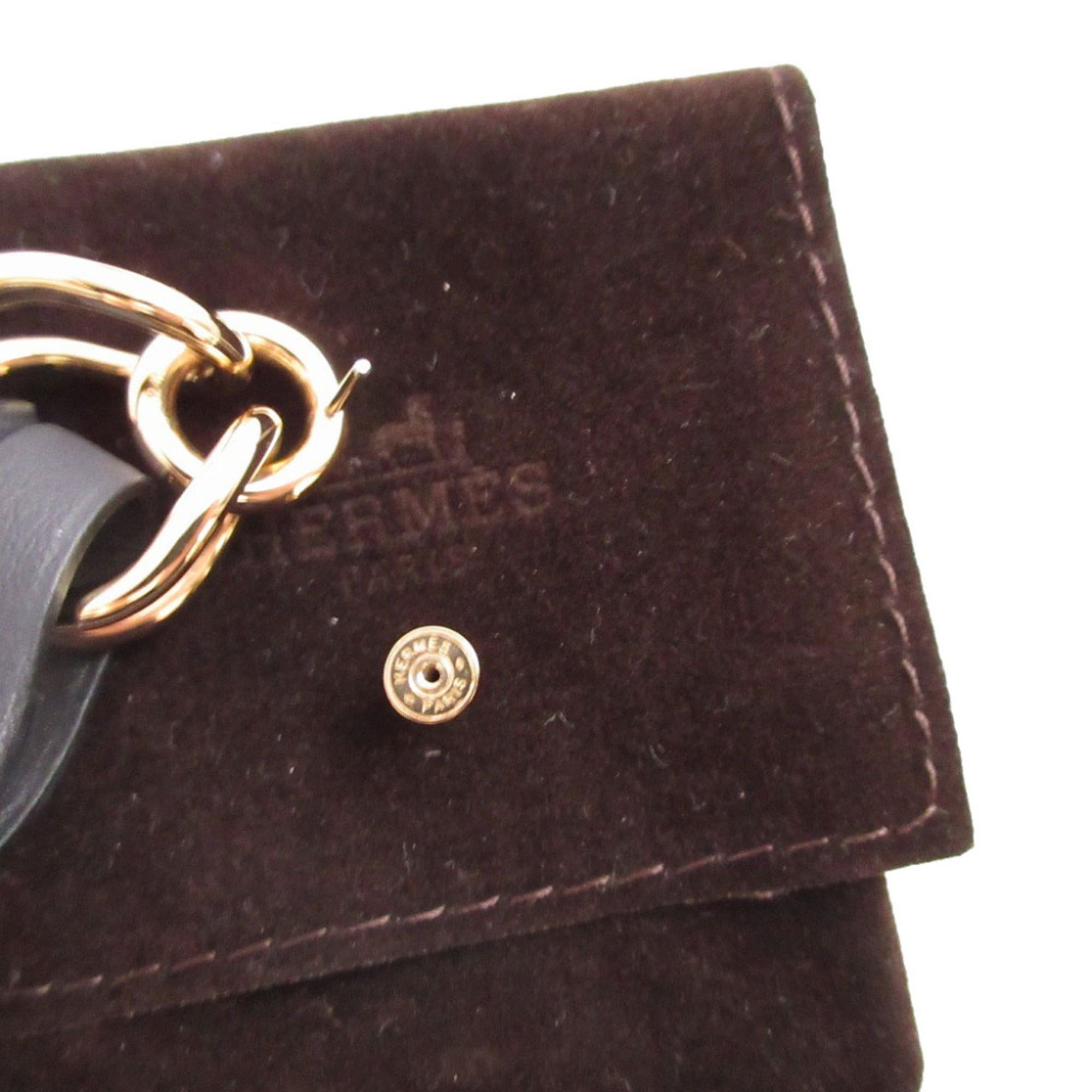 Hermes Like New Hermes Villevolte GM Leather Blue Indigo Earrings 0212HERMES Size ONE SIZE - 5 Thumbnail