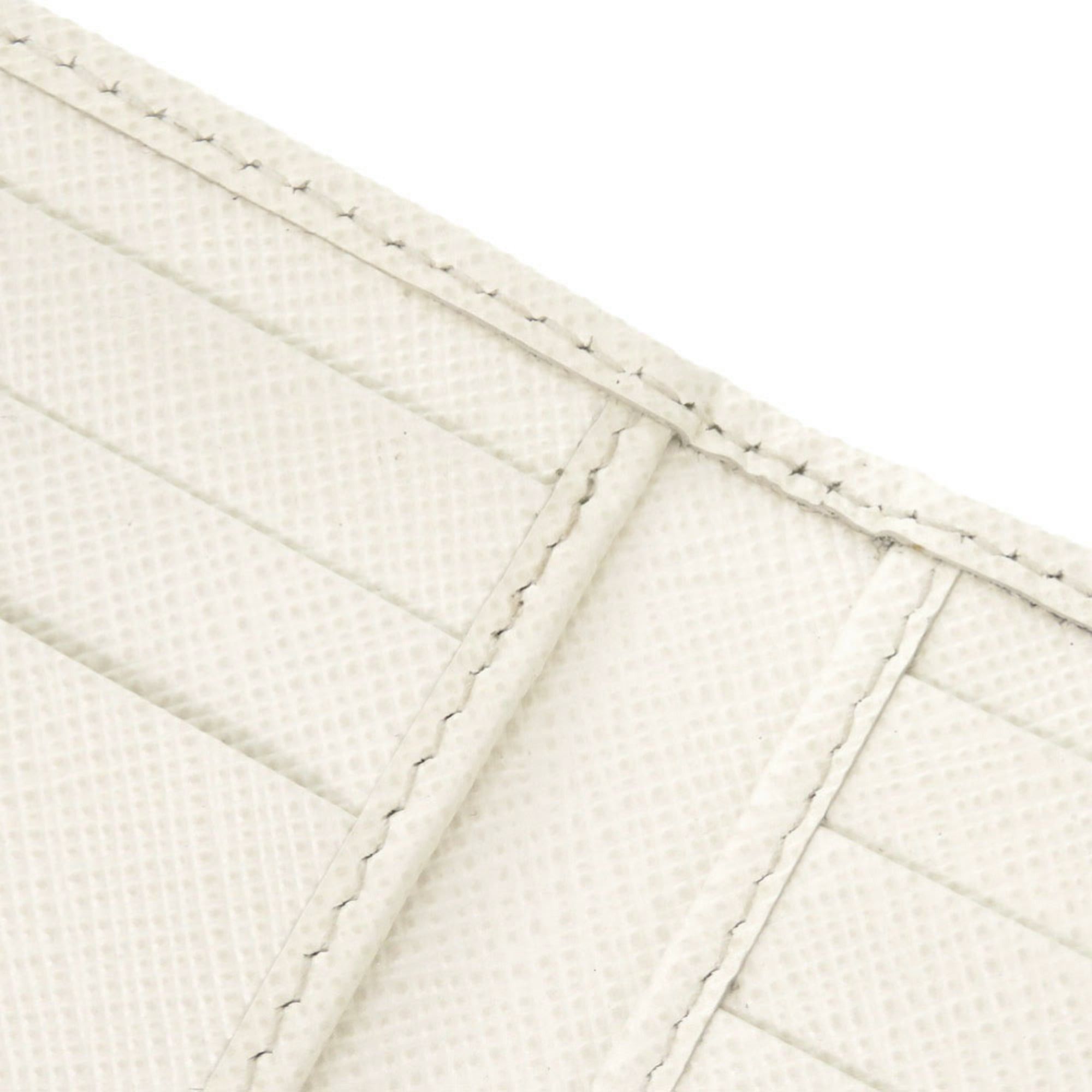 Prada Excellent condition Prada Saffiano Triangle White Business Card Holder/Card Case 1677PRADA Size ONE SIZE - 7 Thumbnail