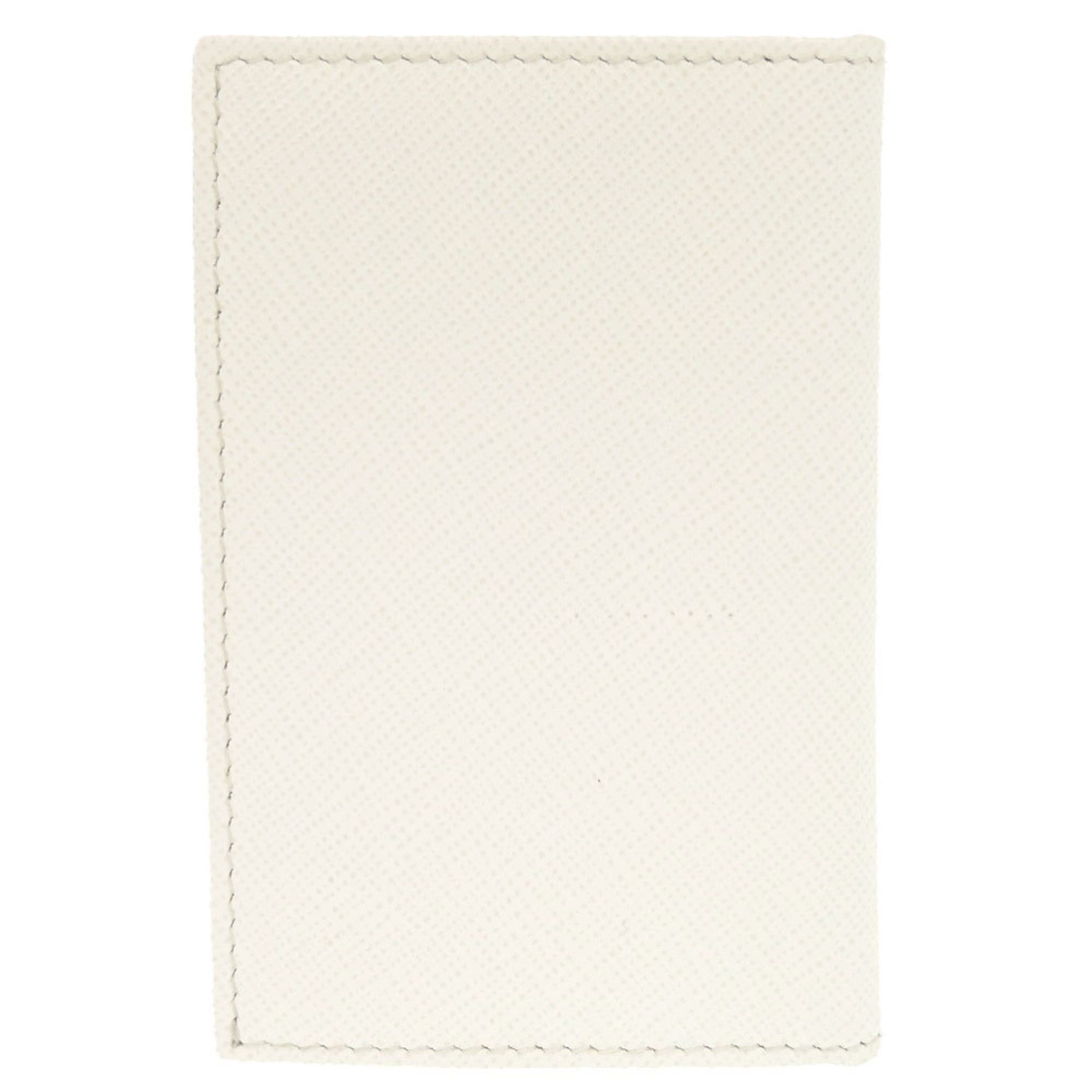 Prada Excellent condition Prada Saffiano Triangle White Business Card Holder/Card Case 1677PRADA Size ONE SIZE - 3 Thumbnail