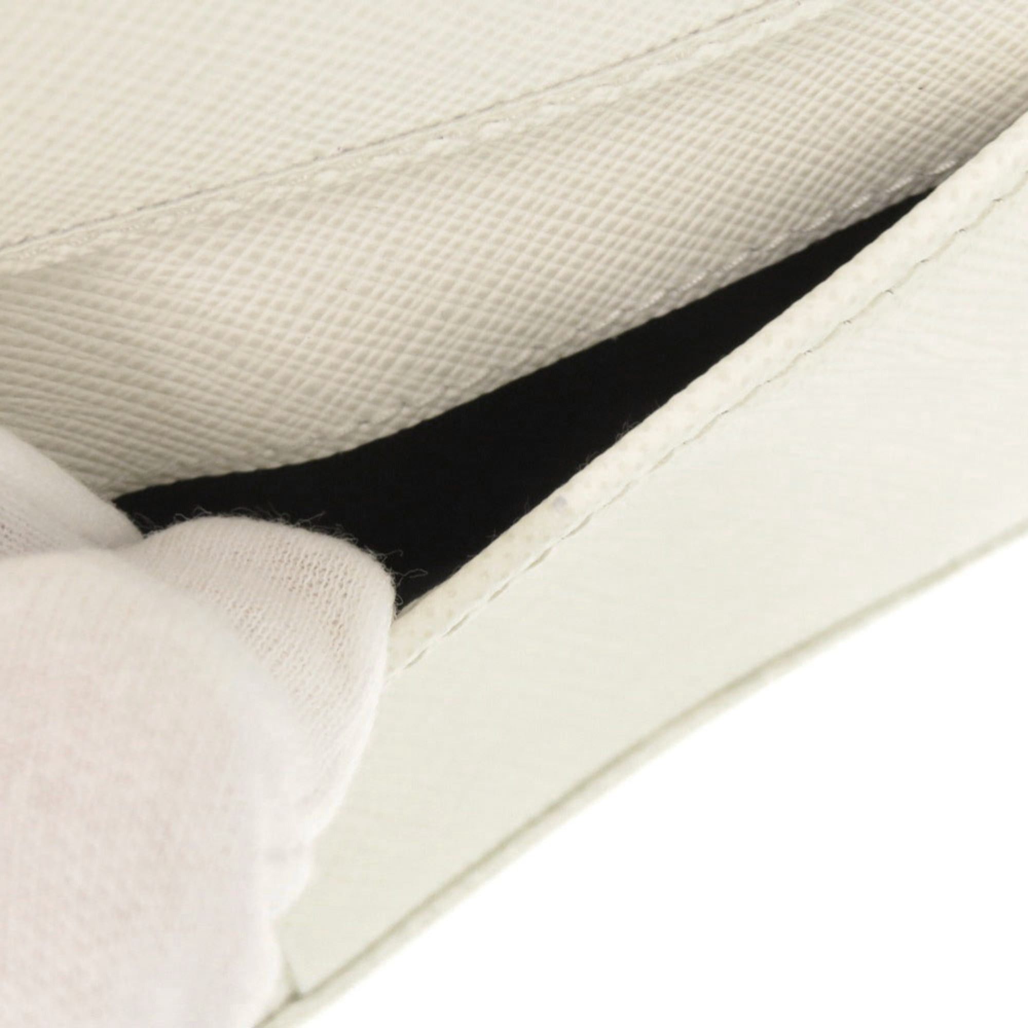 Prada Excellent condition Prada Saffiano Triangle White Business Card Holder/Card Case 1677PRADA Size ONE SIZE - 8 Thumbnail