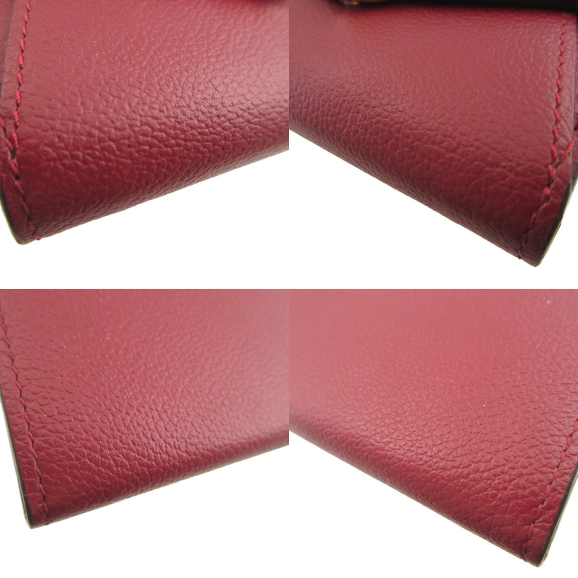 Cartier Like New Cartier C de Leather Bordeaux Purple Compact Wallet 0510Cartier Size ONE SIZE - 8 Thumbnail