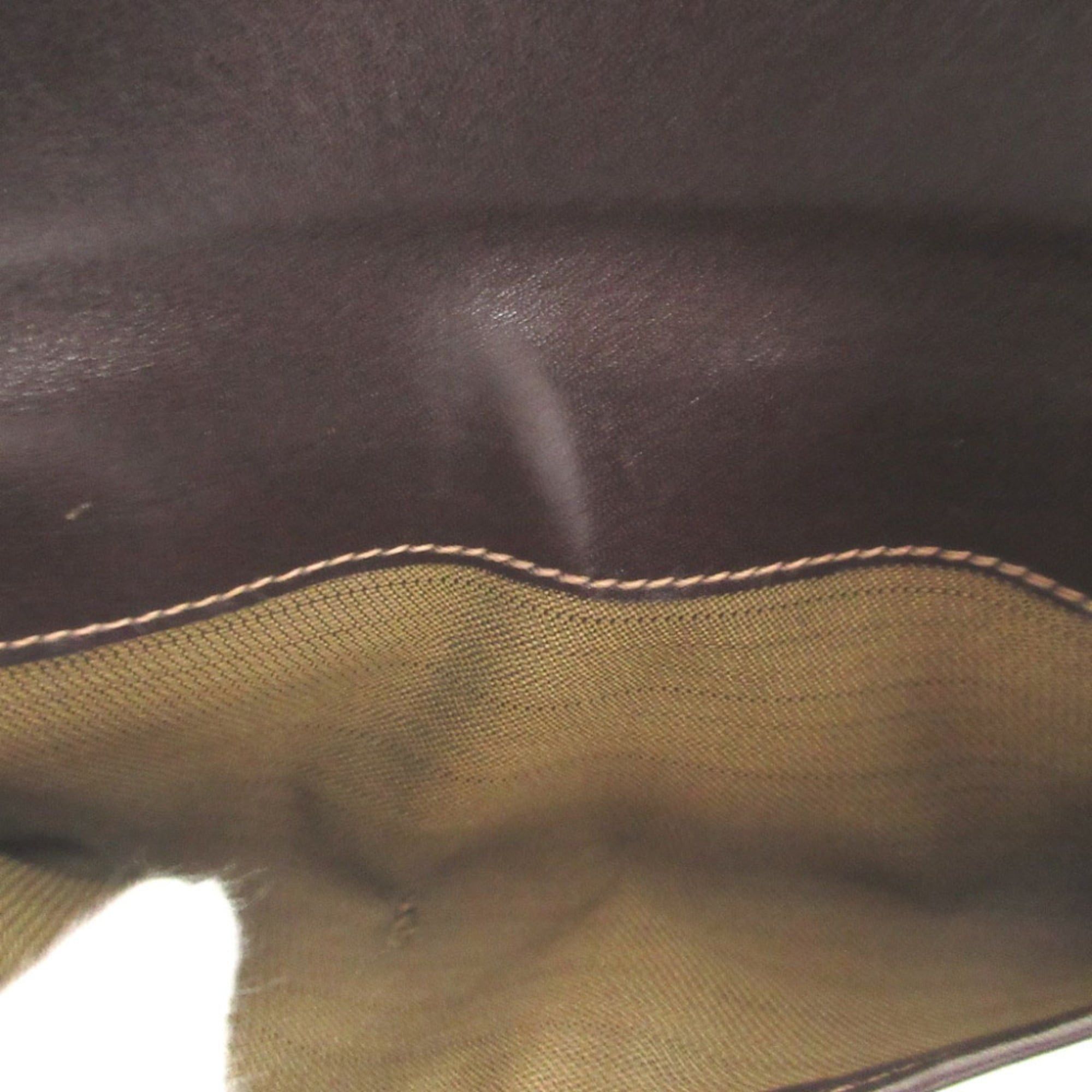 Fendi Excellent condition Fendi Zucca pattern 30806 canvas leather brown double snap long wallet 1228FENDI Size ONE SIZE - 4 Thumbnail