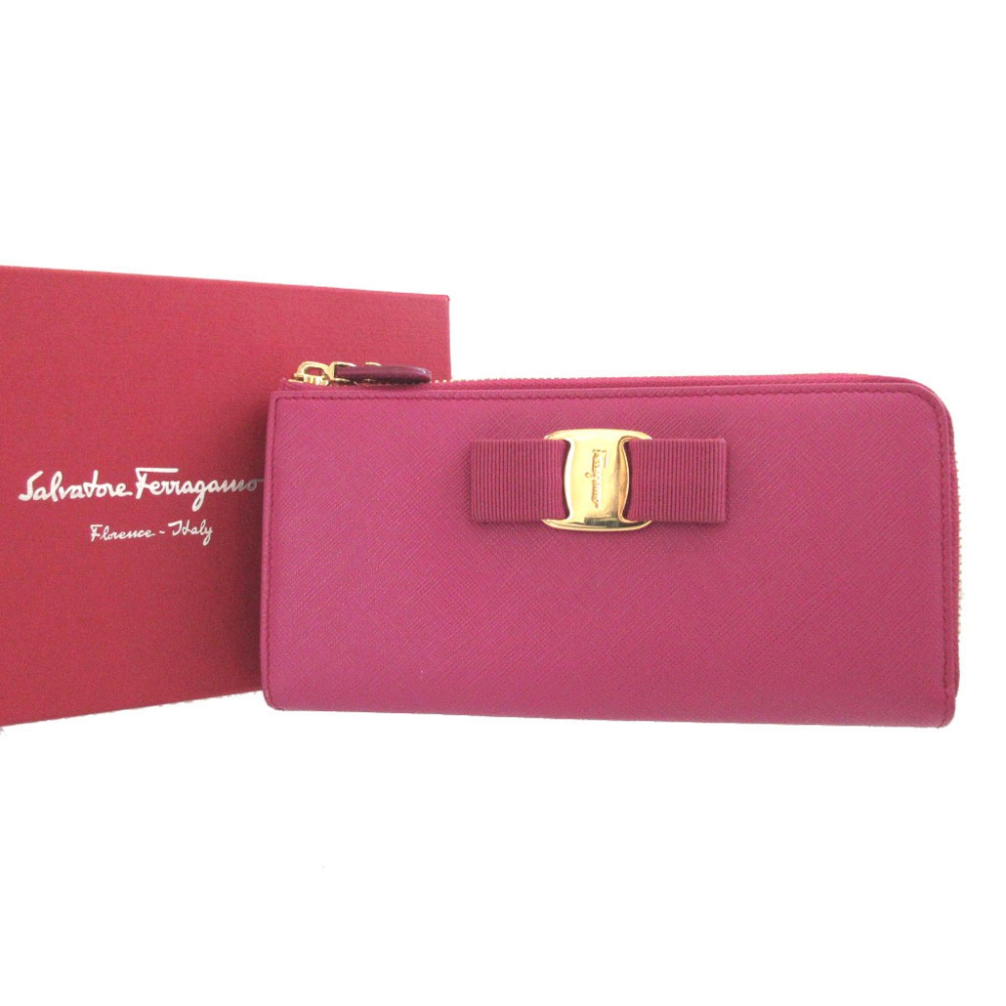 Salvatore Ferragamo Excellent condition Salvatore Ferragamo Vara ribbon leather purple L-shaped zipper long wallet 0523Salvatore Size ONE SIZE - 2 Thumbnail