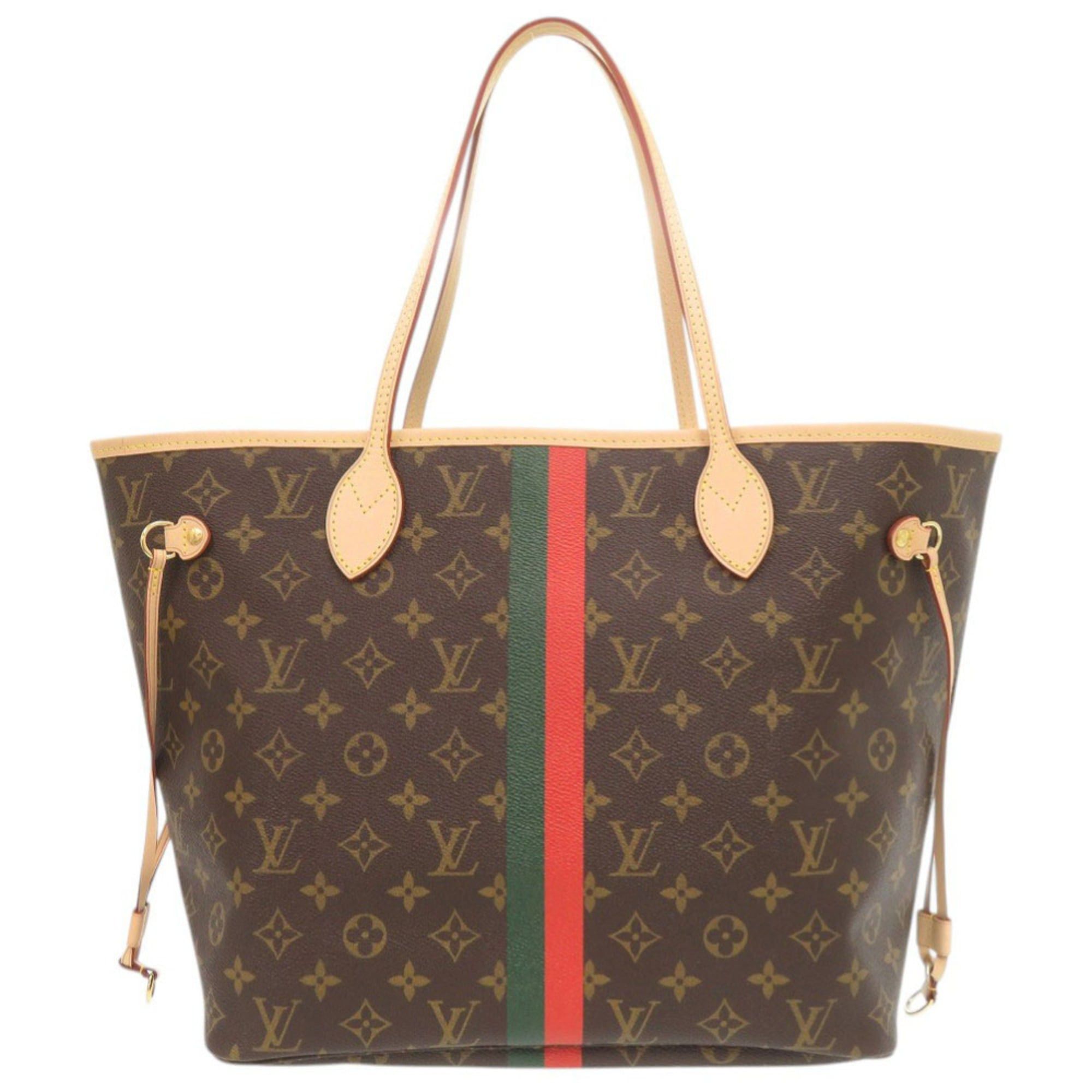 Louis Vuitton Like New Louis Vuitton Neverfull MM Handbag with Pouch, Monogram Light Blue Tote Bag LV 0819LOUIS VUITTON Size ONE SIZE - 2 Thumbnail