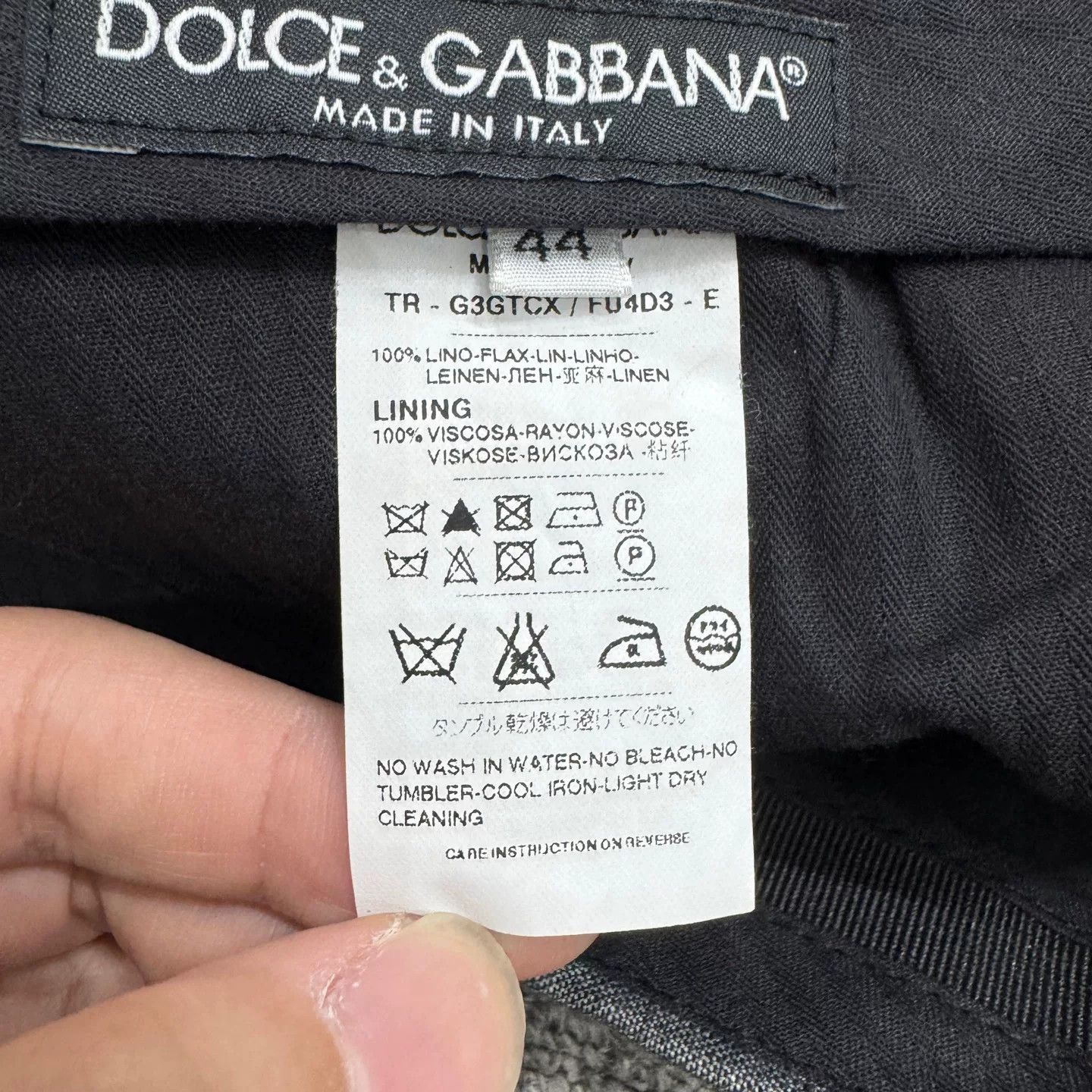 Dolce & Gabbana DG Linen Casual Pants Size US 28 / EU 44 - 3 Thumbnail
