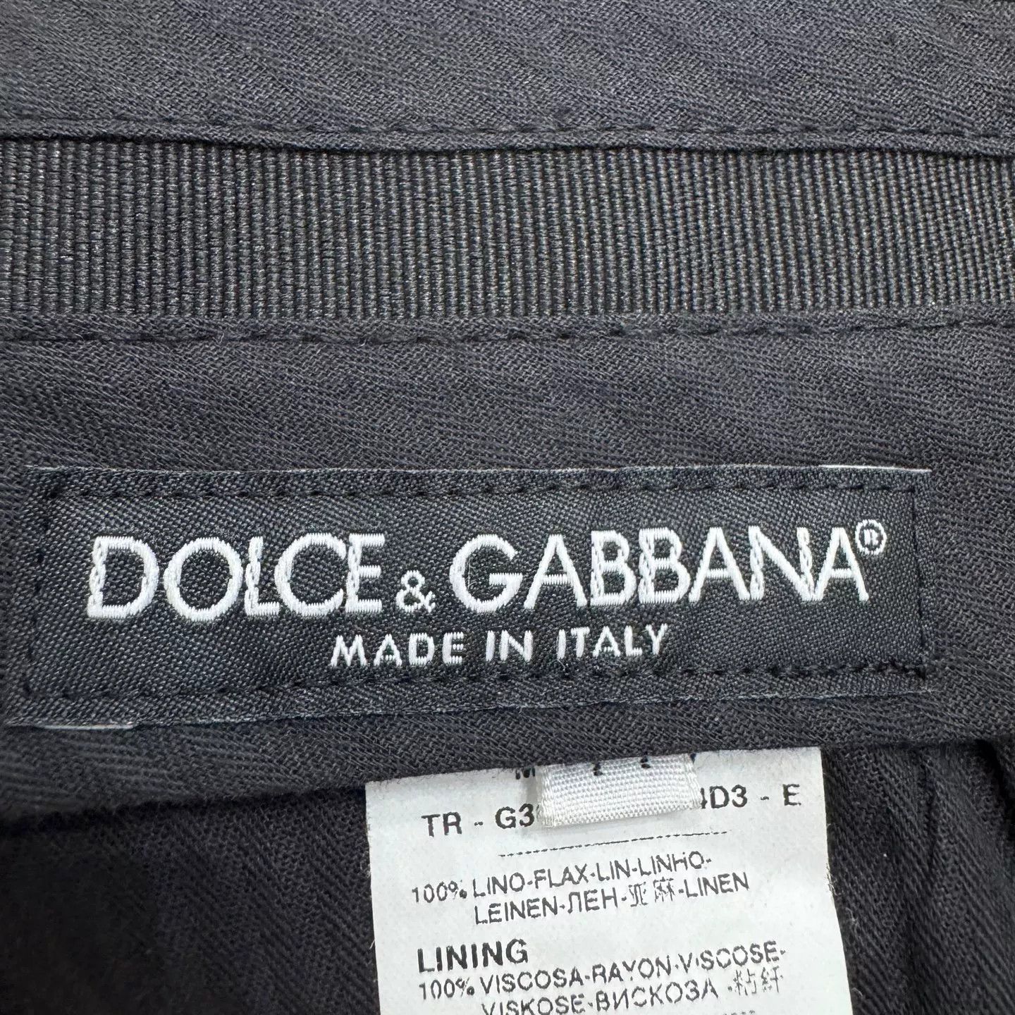 Dolce & Gabbana DG Linen Casual Pants Size US 28 / EU 44 - 2 Thumbnail