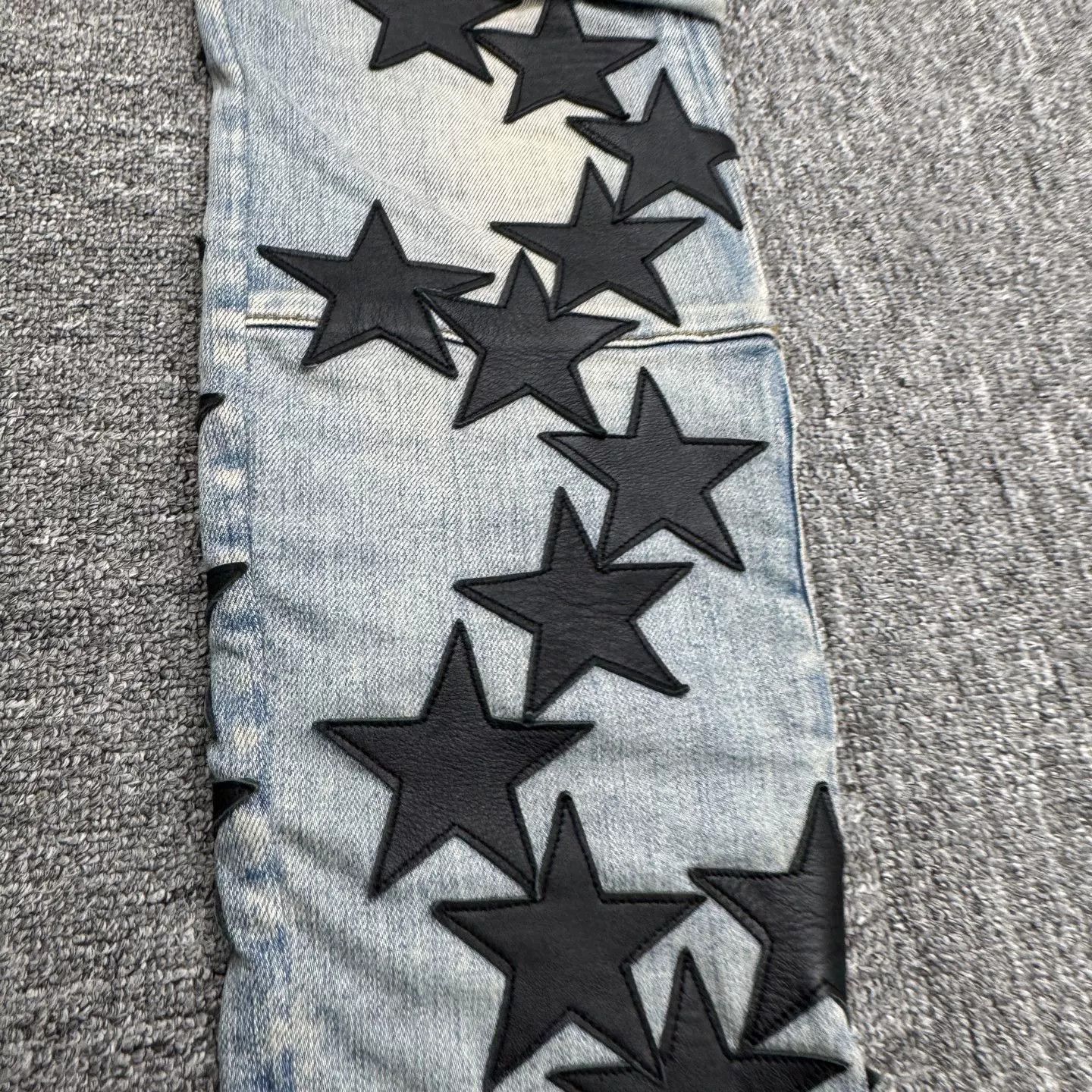 Amiri AMIRI Embroidered Leather Star Jeans Size US 32 / EU 48 - 7 Thumbnail