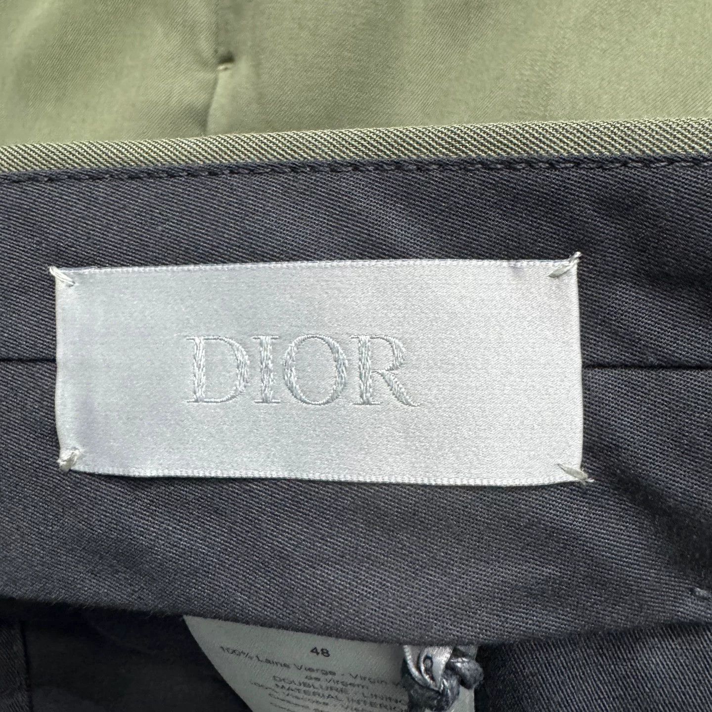 Dior Dior Olive Green Wool Casual Pants Size US 32 / EU 48 - 2 Thumbnail