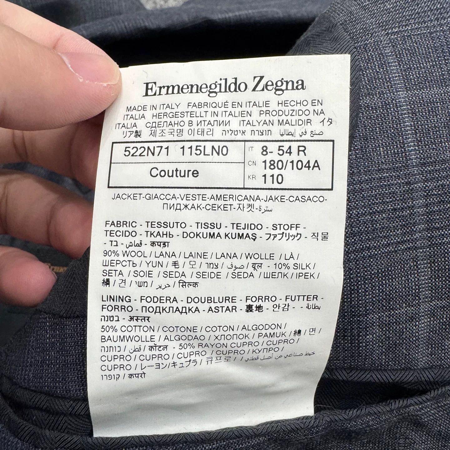Ermenegildo Zegna Ermenegildo Zegna XXX Check Wool Blazer Size US L / EU 52-54 / 3 - 4 Thumbnail