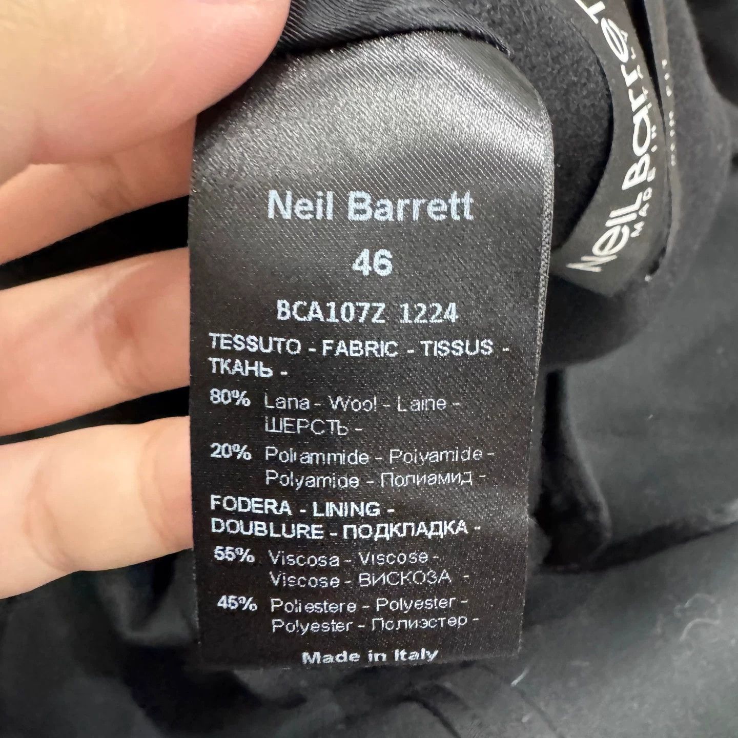 Neil Barrett NEIL BARRETT Wool Coat Size 46 Size US S / EU 44-46 / 1 - 5 Thumbnail