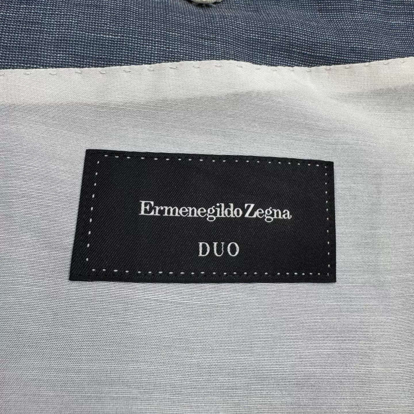 Ermenegildo Zegna Ermenegildo Zegna Linen Check Suit Jacket Size US XL / EU 56 / 4 - 2 Thumbnail