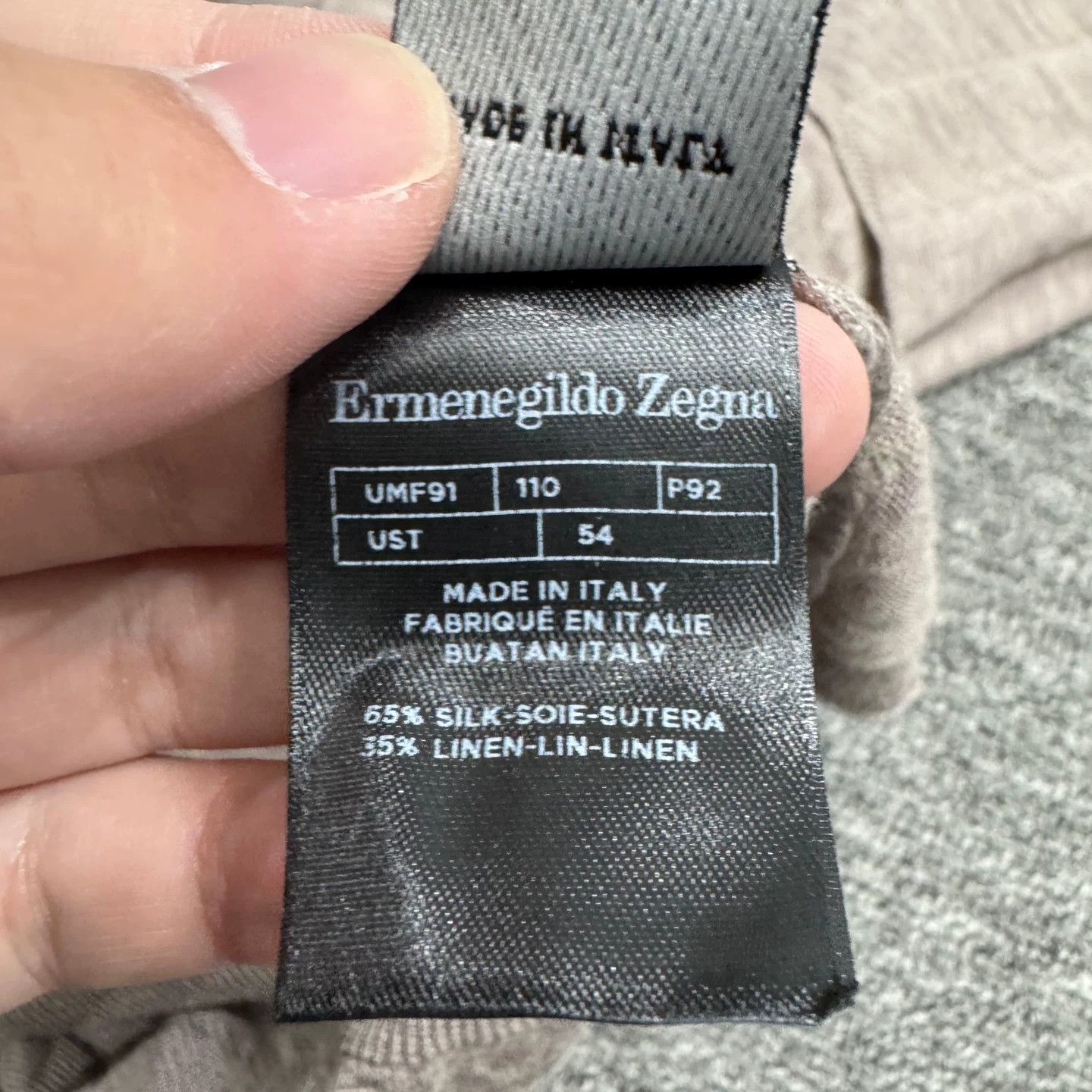 Ermenegildo Zegna Ermenegildo Zegna Silk Linen Blend Knit Size US L / EU 52-54 / 3 - 3 Thumbnail